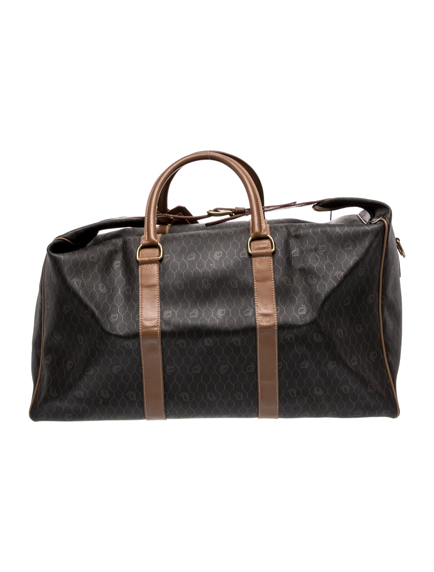 Christian Dior ボストンバッグ ブラウン ハニカム Christian Dior Signature Honeycomb Vintage - Brown Luggage and