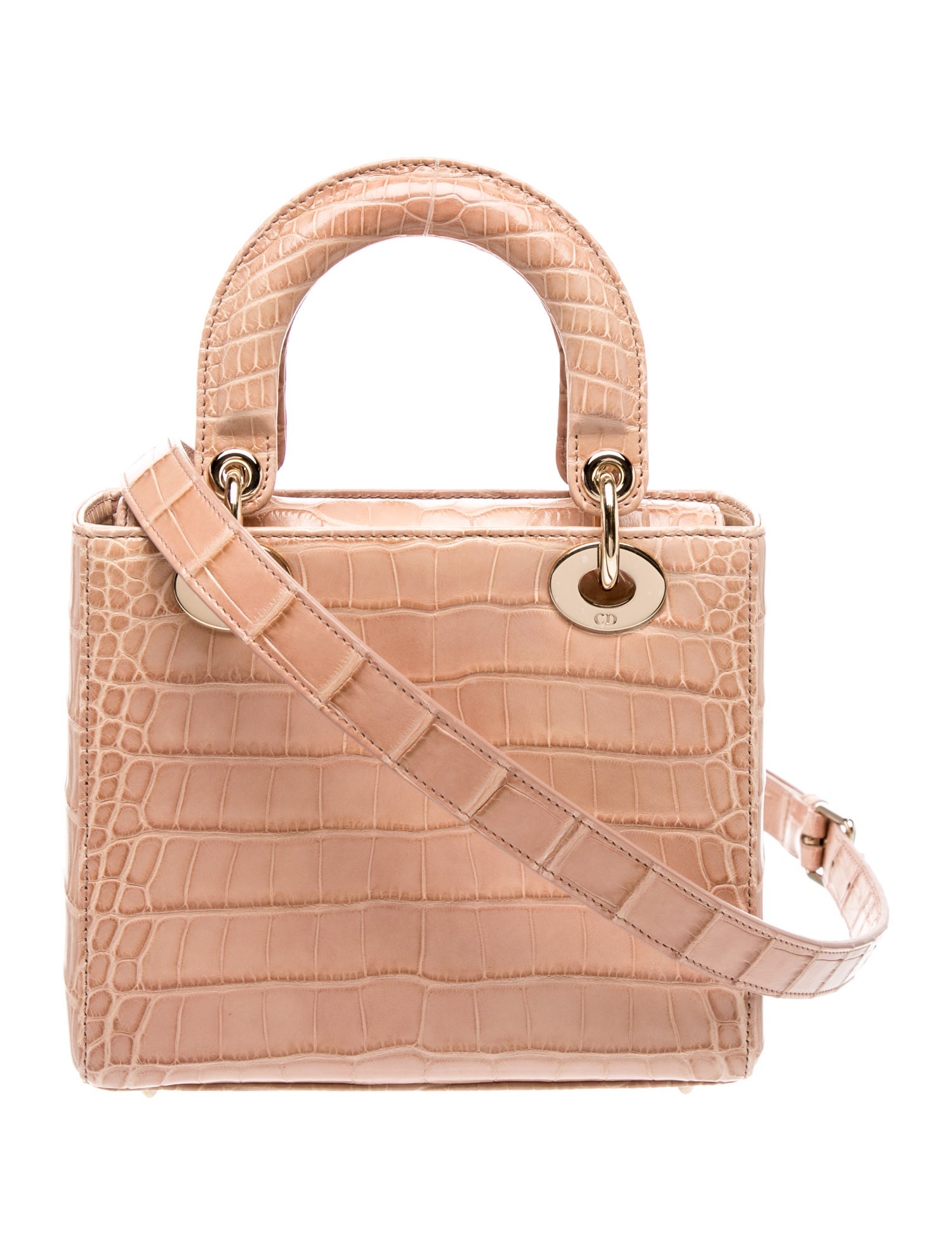 ディオール。 Christian Dior Cannage Lady Dior Small - Neutrals Handle Bags