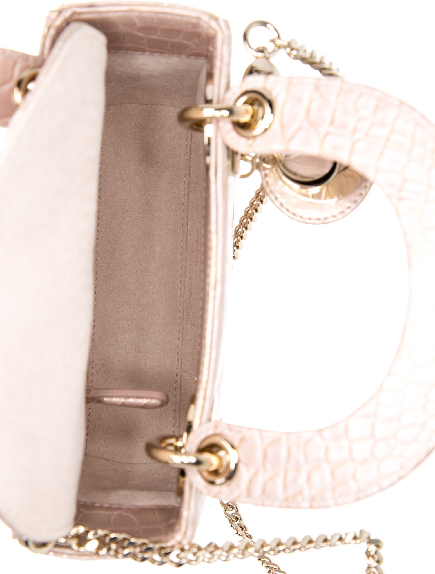 ディオール Christian Dior Alligator Lady Dior - Metallic Handle Bags