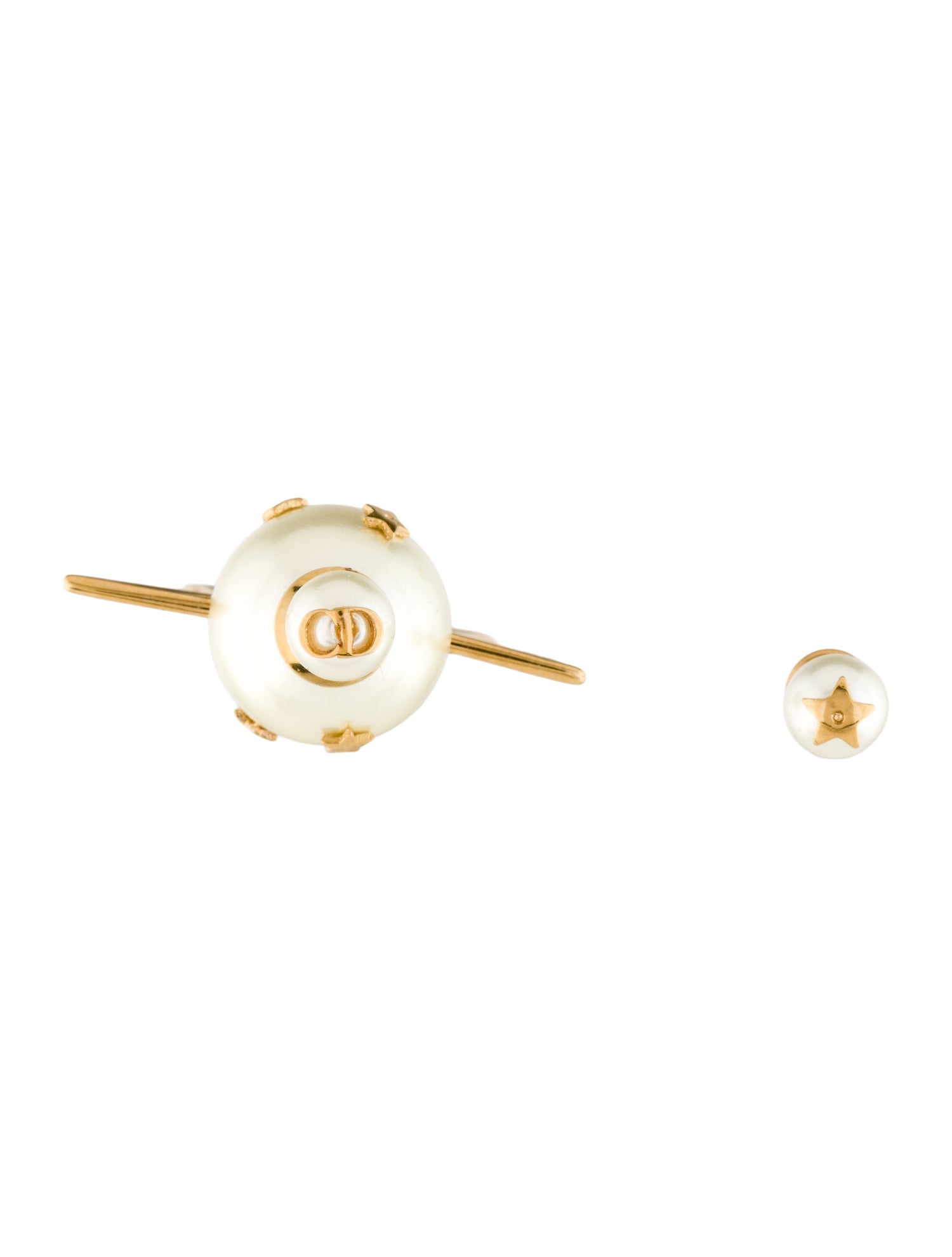 Diorピアス Christian Dior Christian Dior Faux Pearl Mismatched Star Tribales Stud Earrings