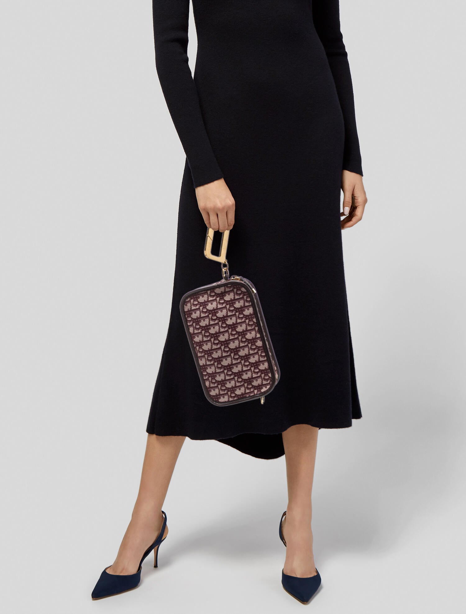 Christian Dior Oblique Jacquard Burgundy Oblique Canvas Diorquake Mini
