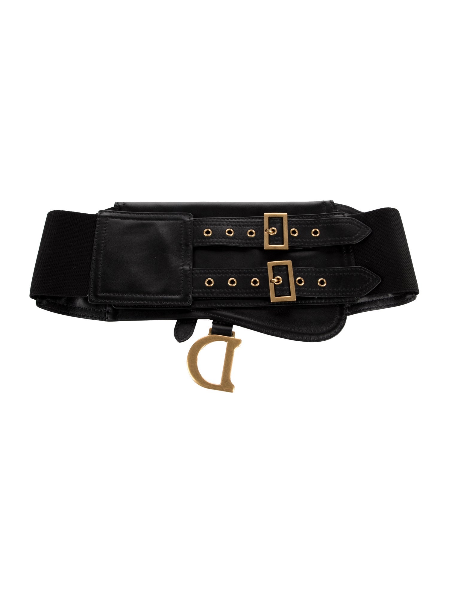 小物 Christian Dior Veau Leather Belt 70/38 Christian Dior Wide Leather Waist Belt - Black Belts, Accessories