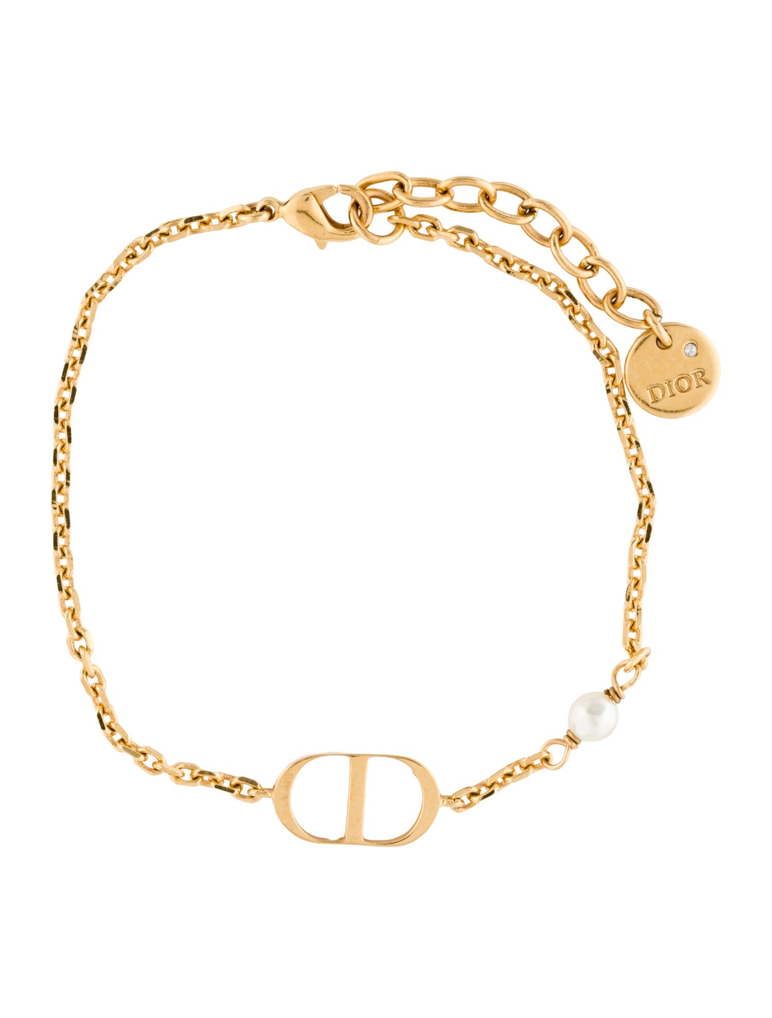 Christian Dior Faux Pearl Petit CD Bracelet