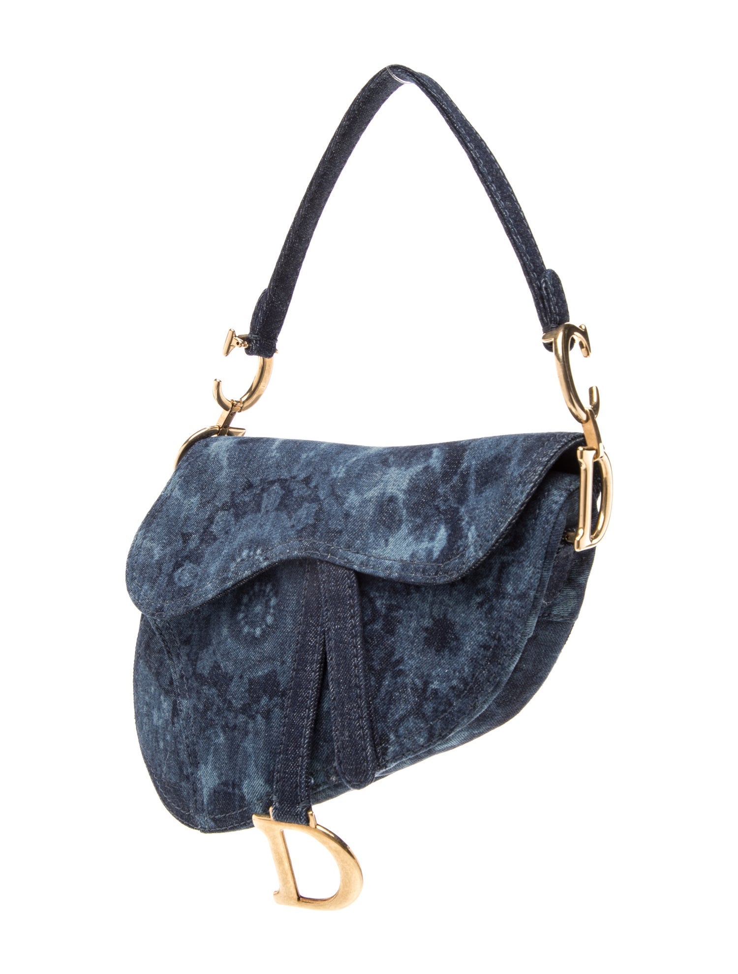 Christian Dior Oblique Jacquard Saddle - Blue Shoulder Bags
