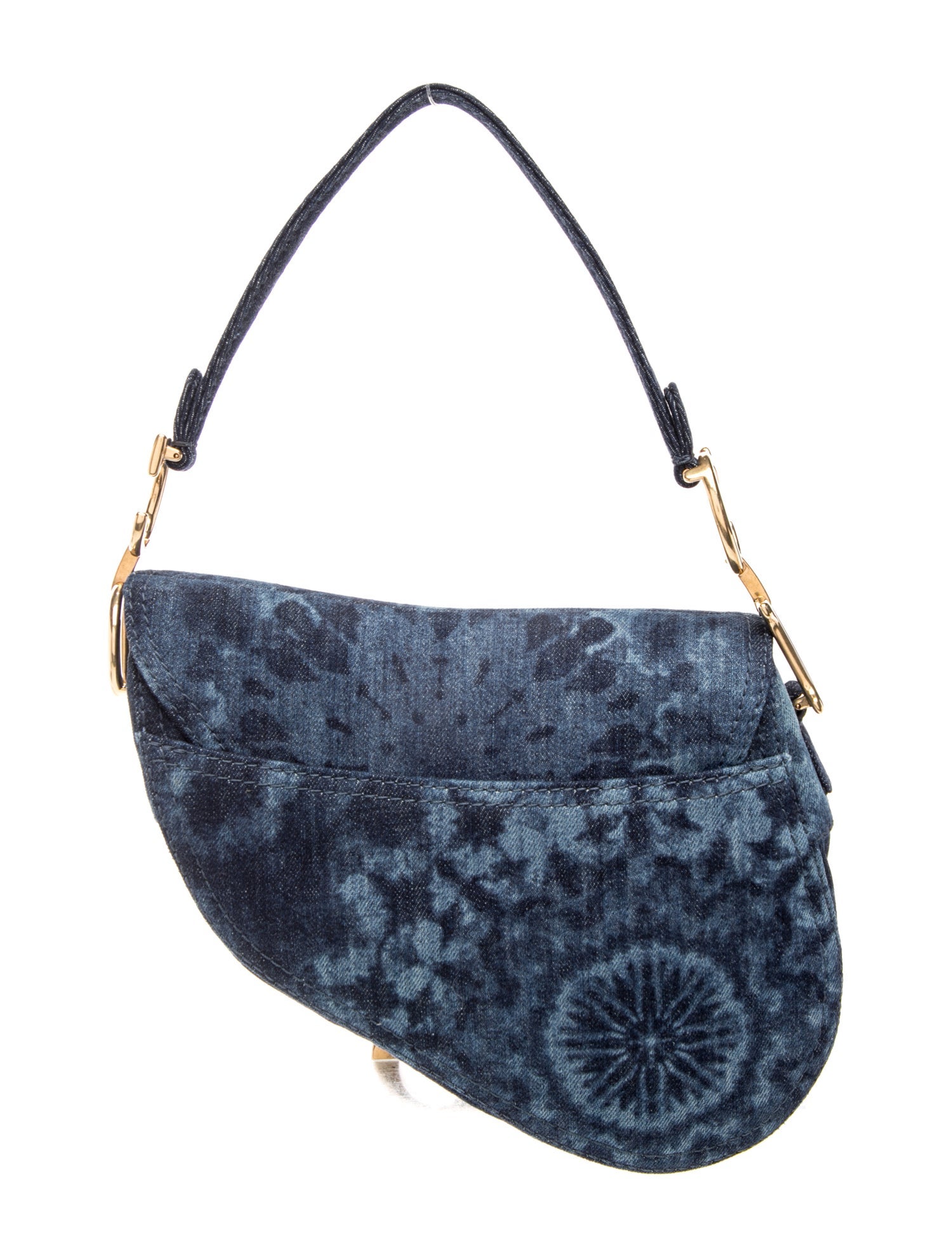 Christian Dior Oblique Jacquard Saddle - Blue Shoulder Bags