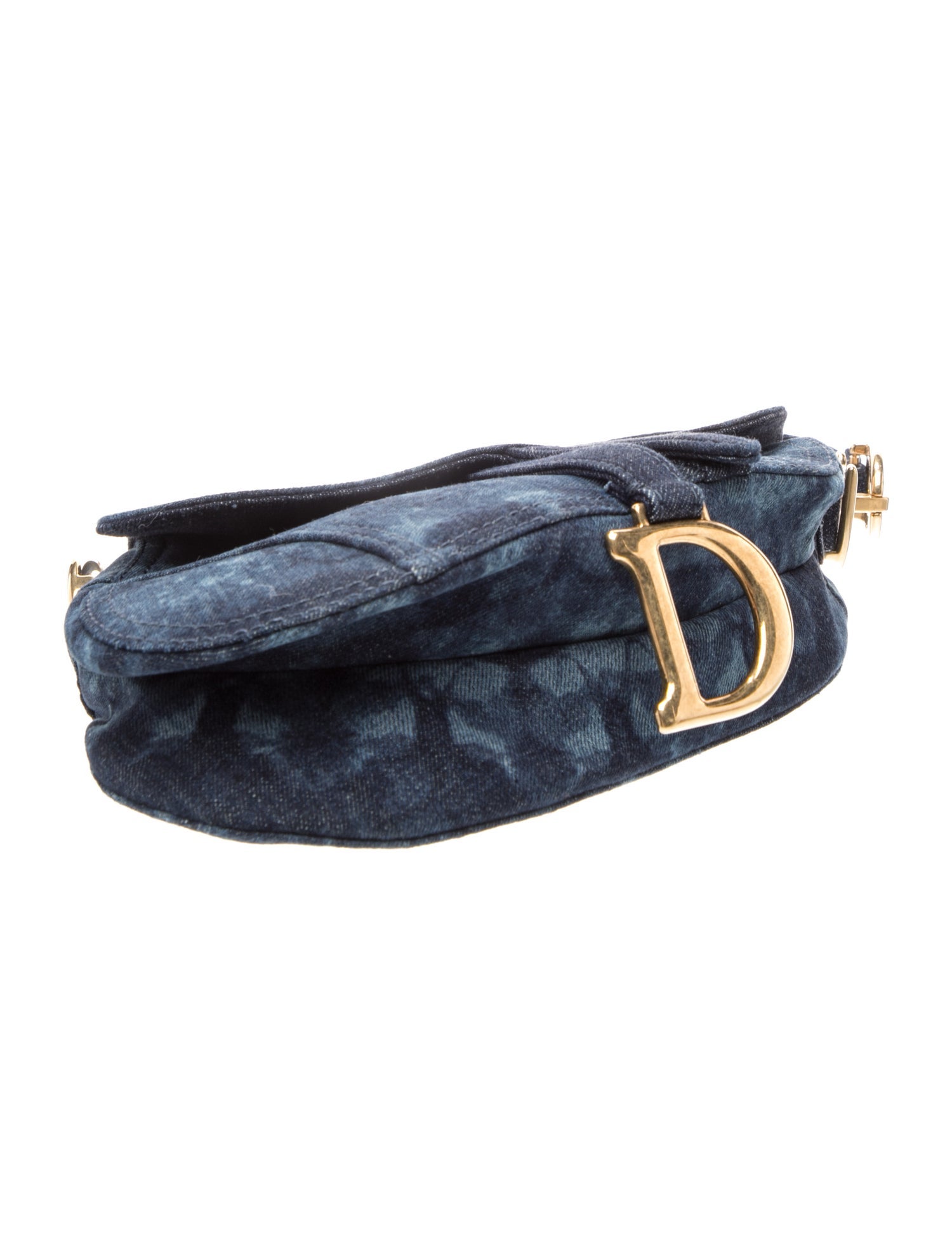 Christian Dior Oblique Jacquard Saddle - Blue Shoulder Bags