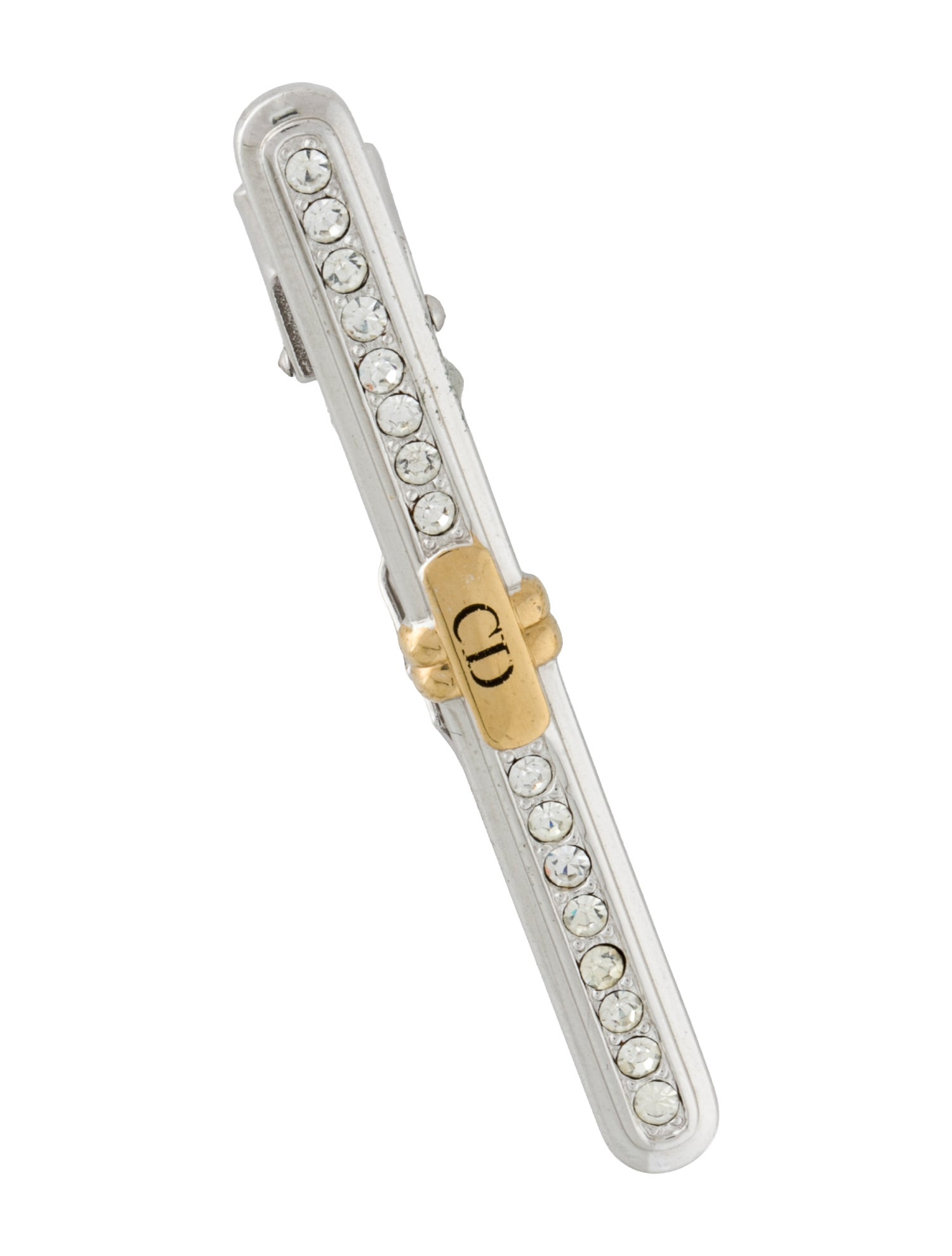 Christian Dior Vintage Crystal Tie Clip