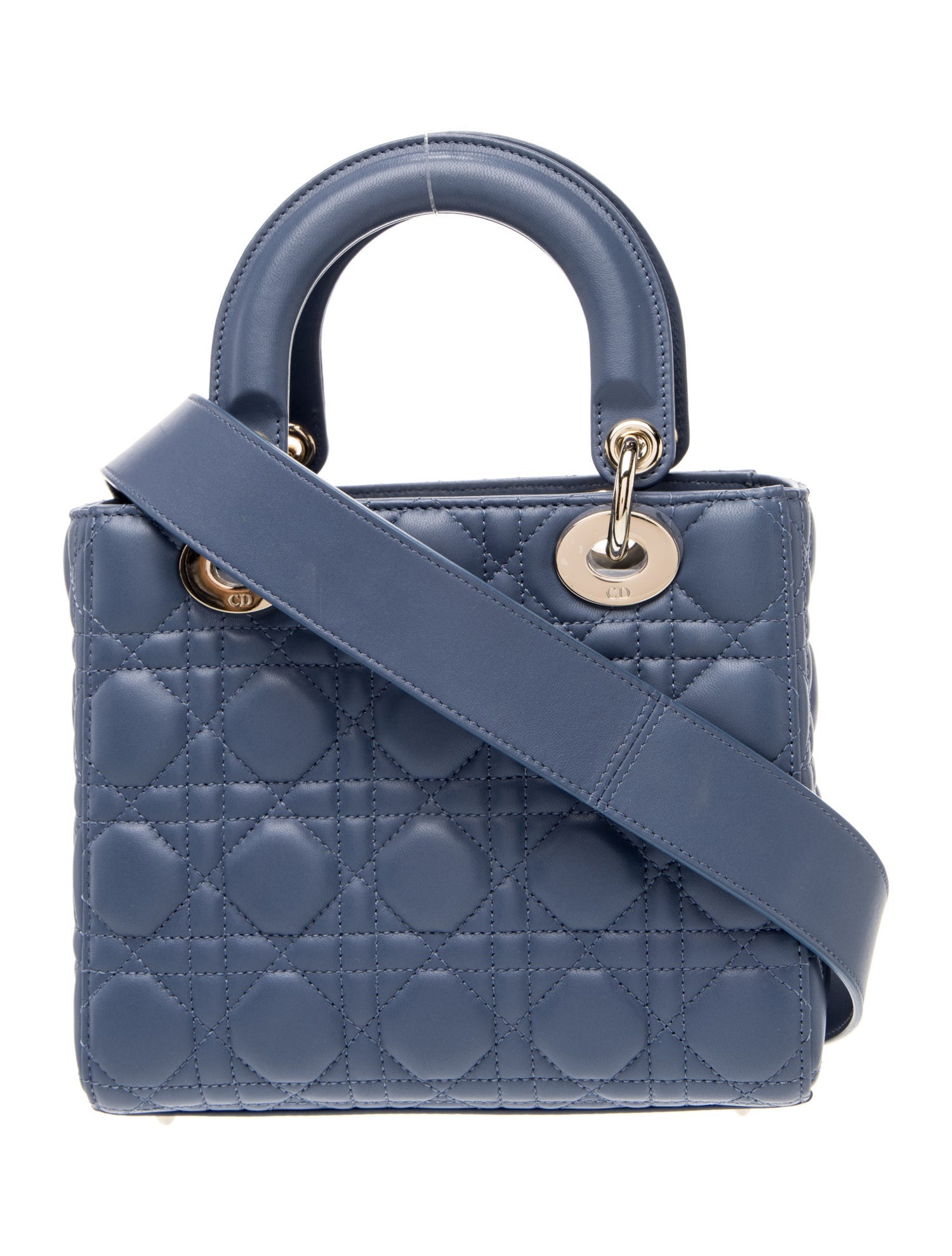 Christian Dior ミニハンドバッグ ネイビー 58,000円~ Christian Dior Canvas hristian Dior Cannage Lambskin Small Lady