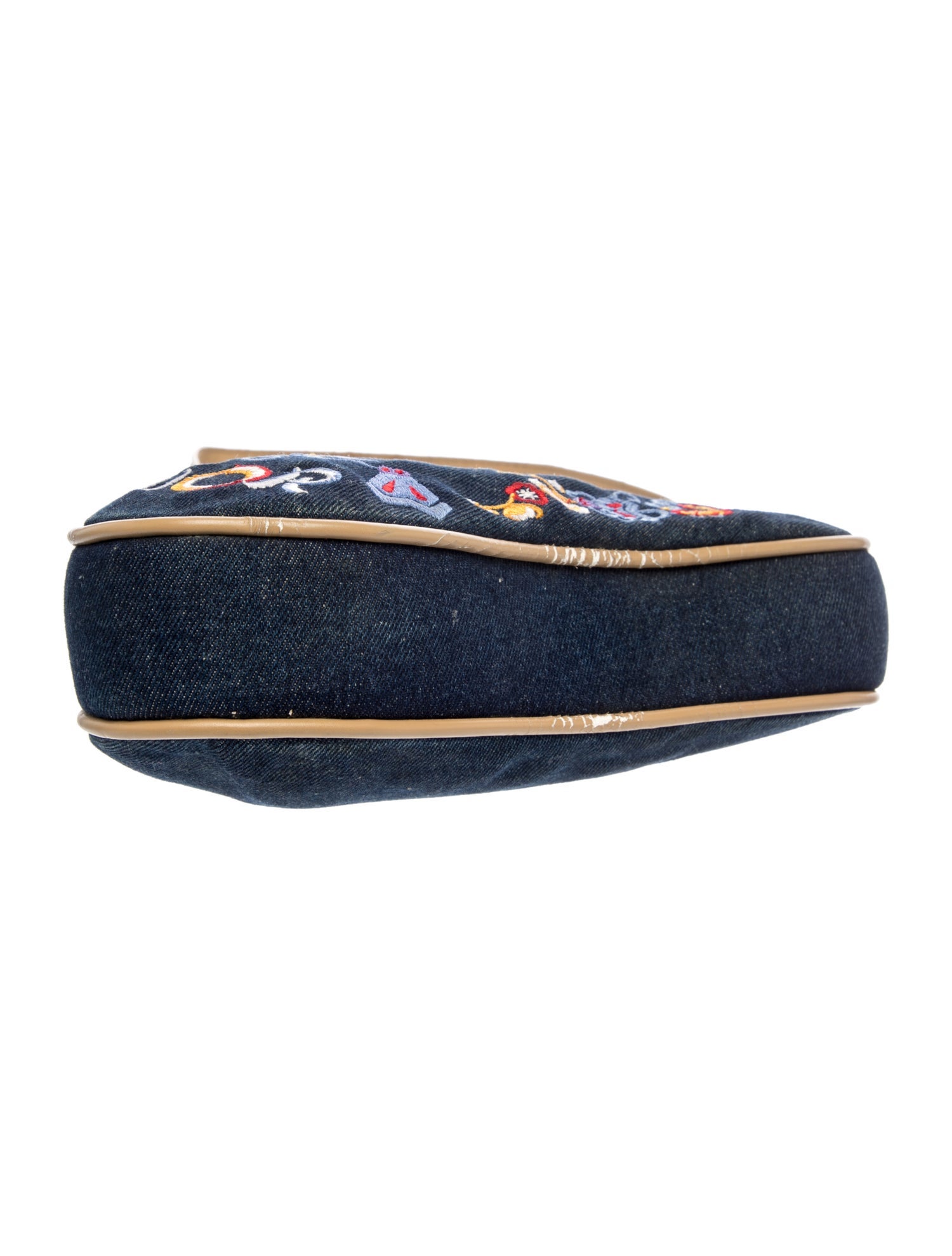 Christian Dior Denim Saddle Pochette Mini Vintage - Blue Shoulder