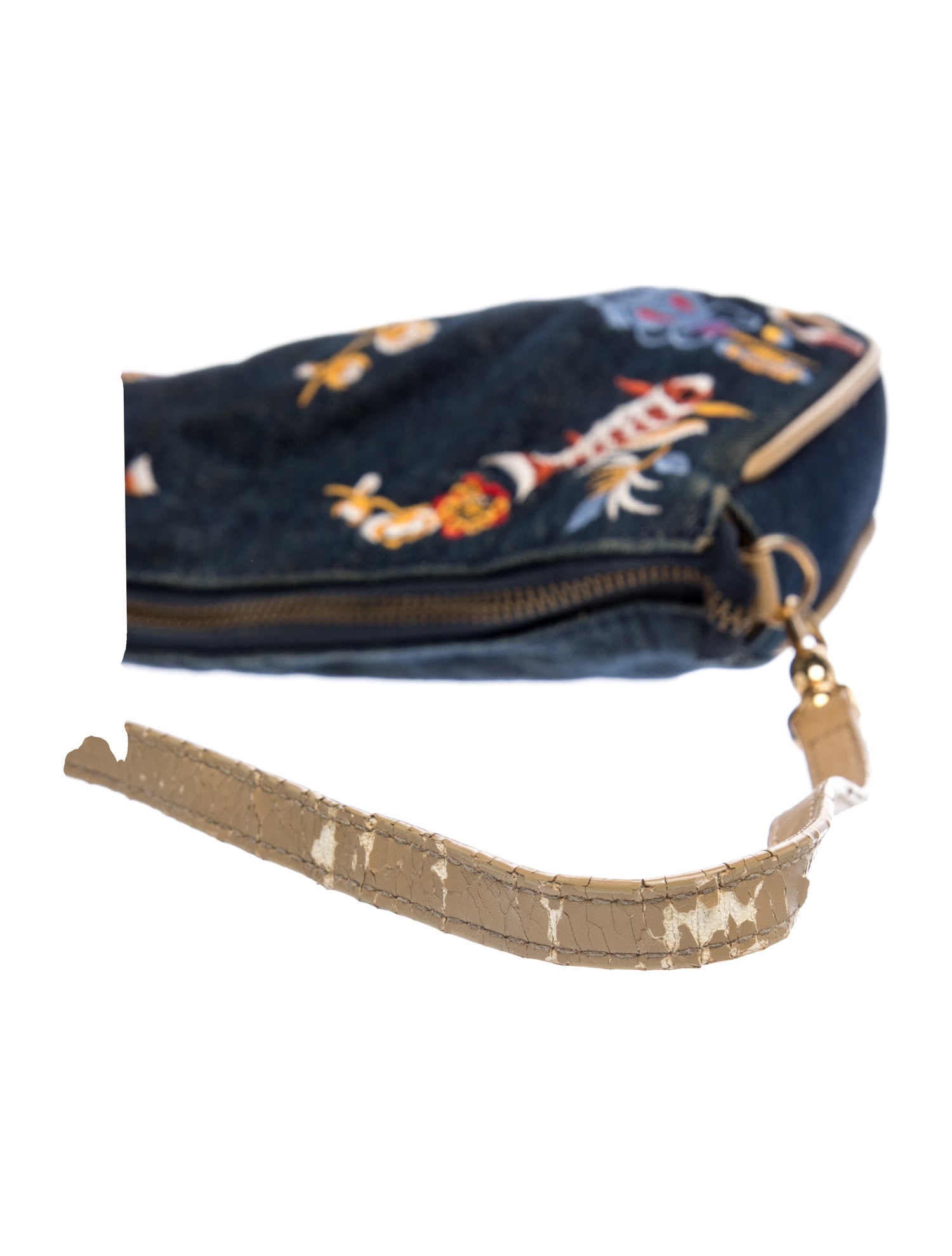 Christian Dior Denim Saddle Pochette Mini Vintage - Blue Shoulder