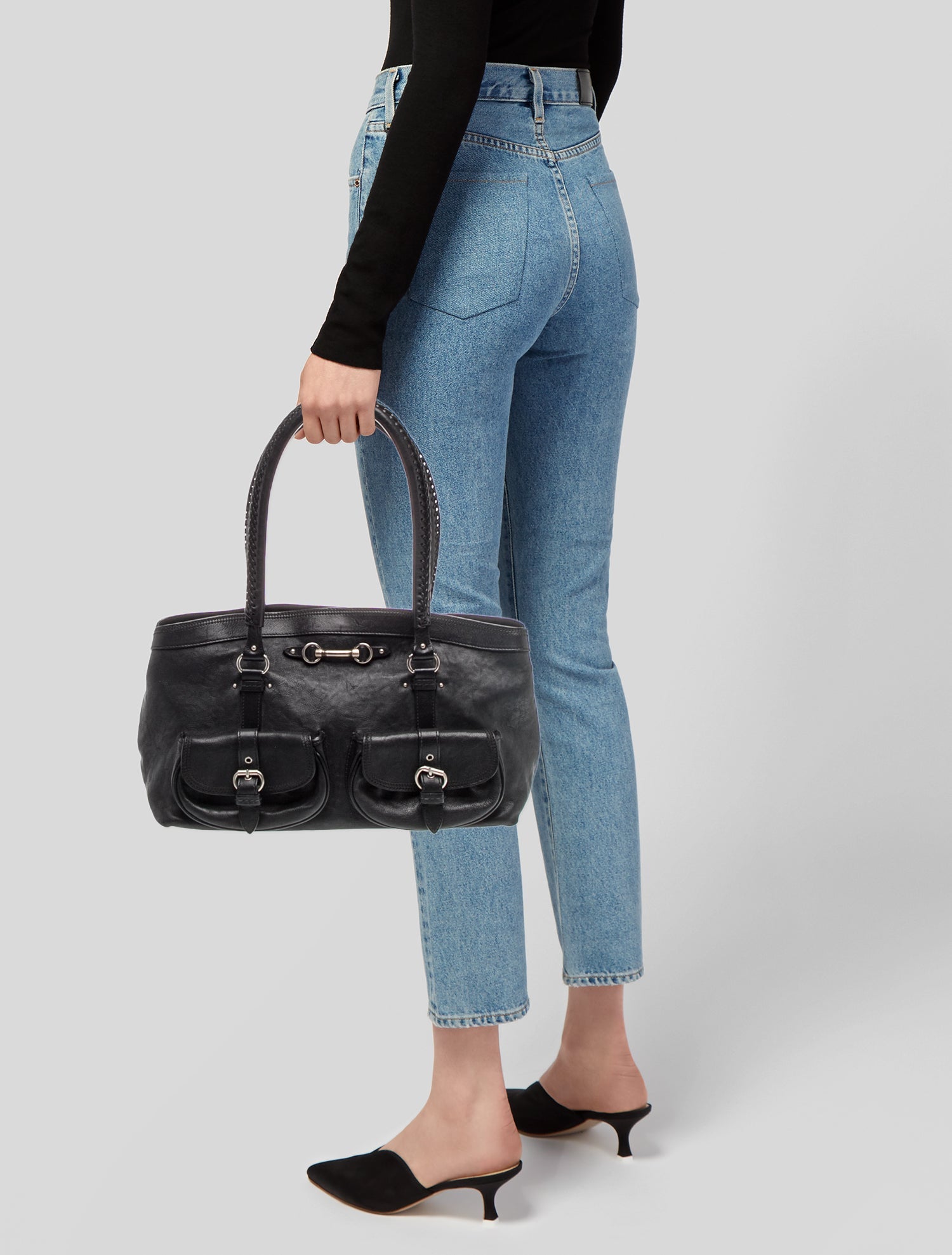Christian Dior Leather Shoulder Bag - Black Shoulder Bags