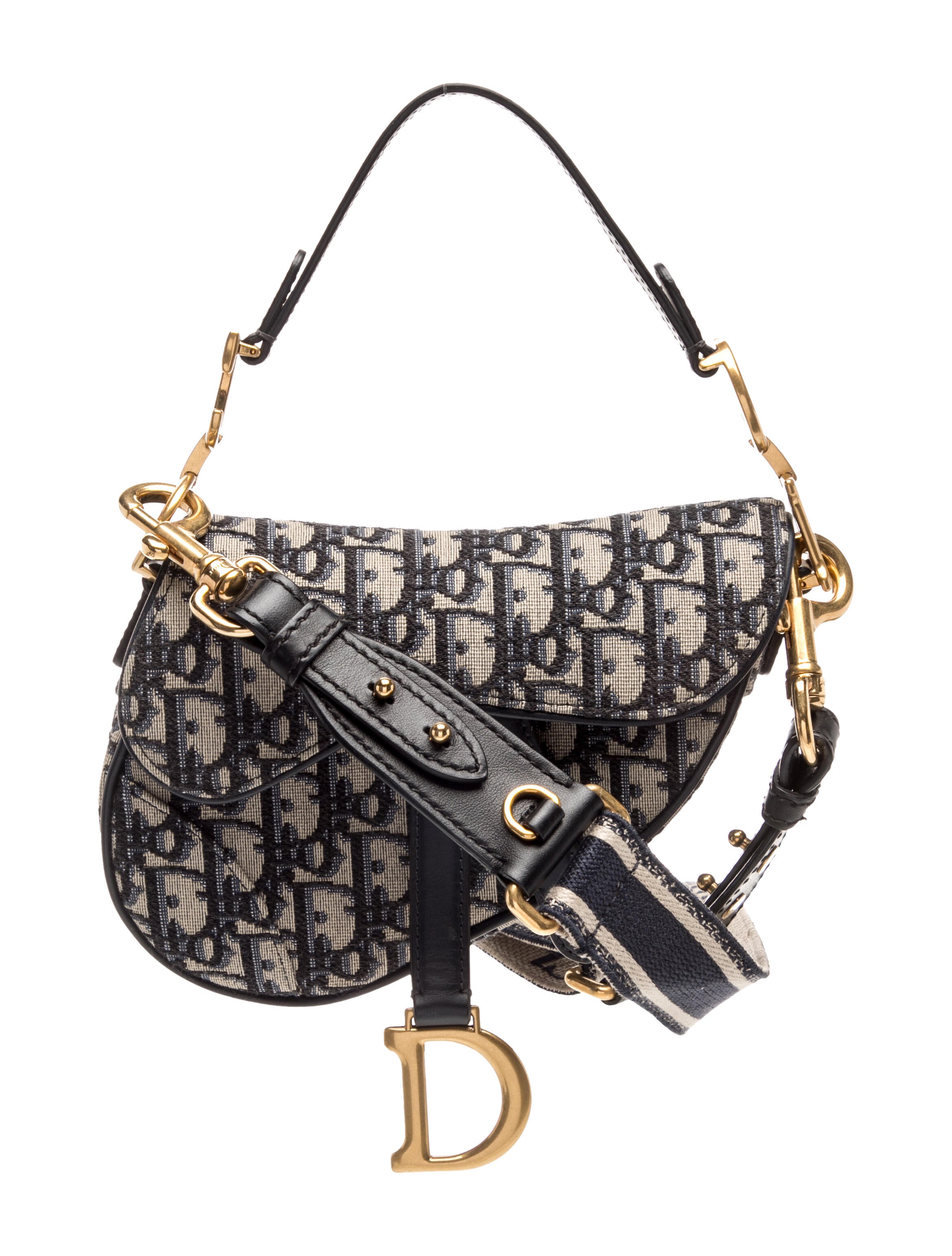 Christian Dior Oblique Jacquard Oblique Saddle - Blue Shoulder