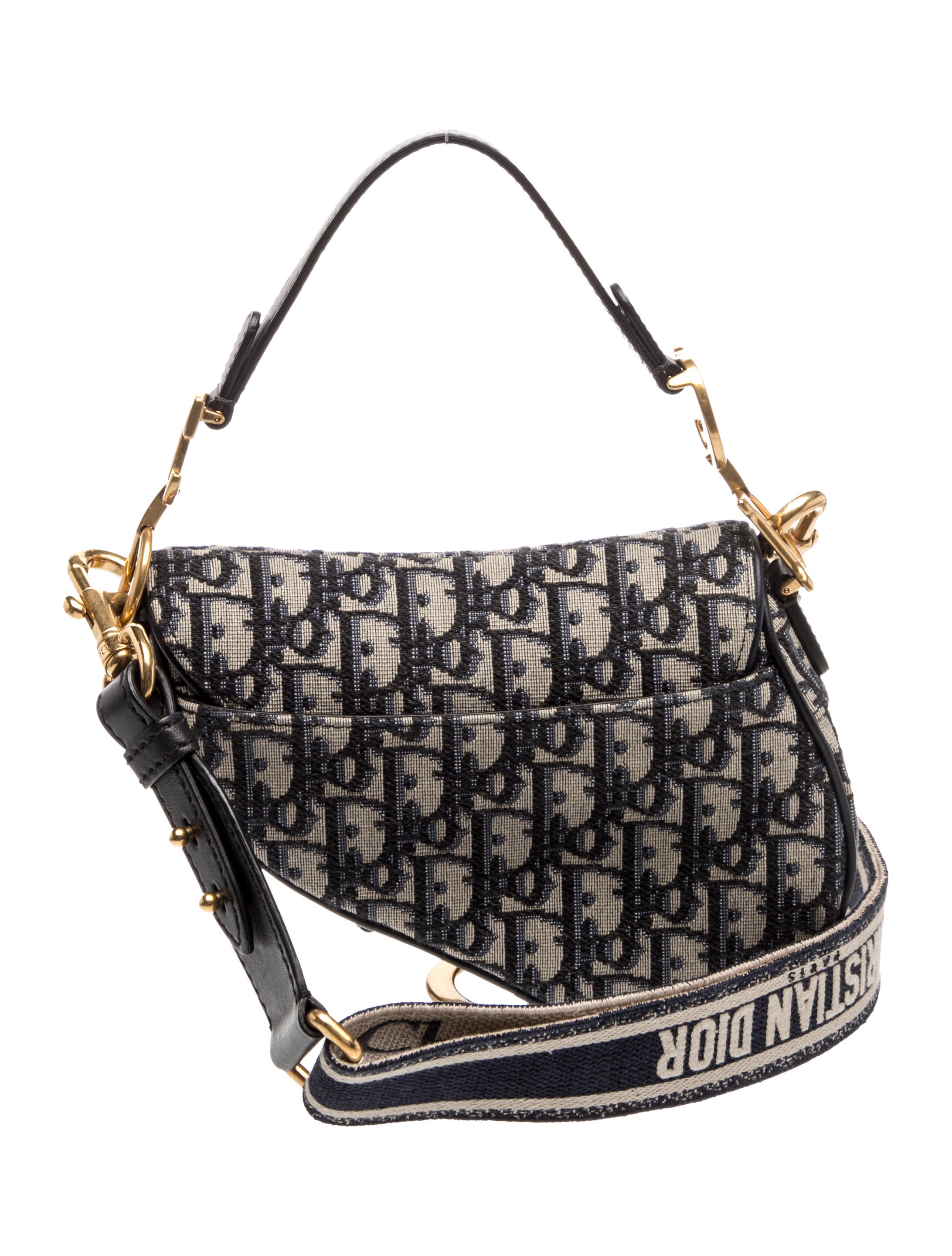 Dior オブリーク ショルダーバッグ Christian Dior Oblique Jacquard Oblique Saddle - Blue Shoulder