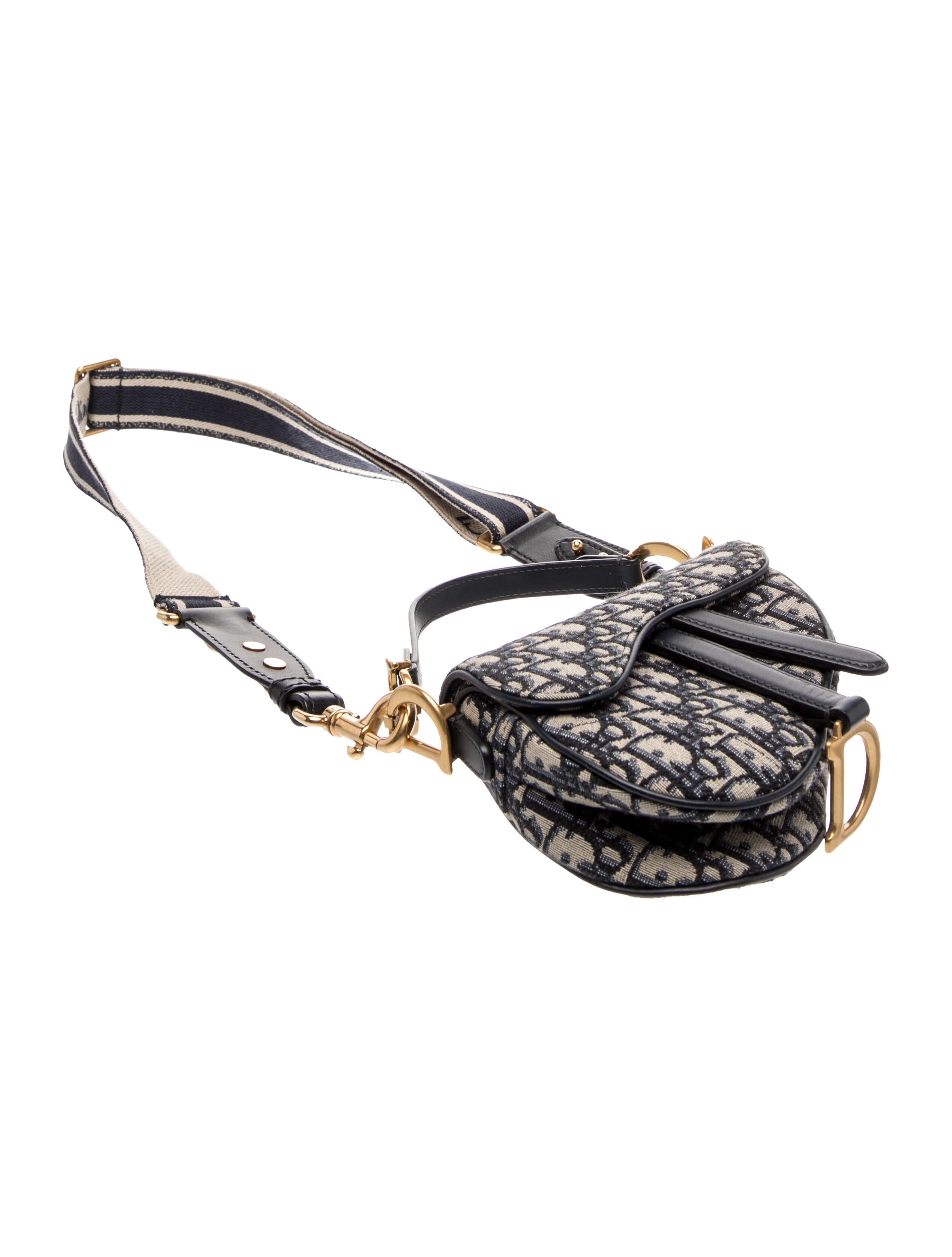 Christian Dior Oblique Jacquard Oblique Saddle - Blue Shoulder