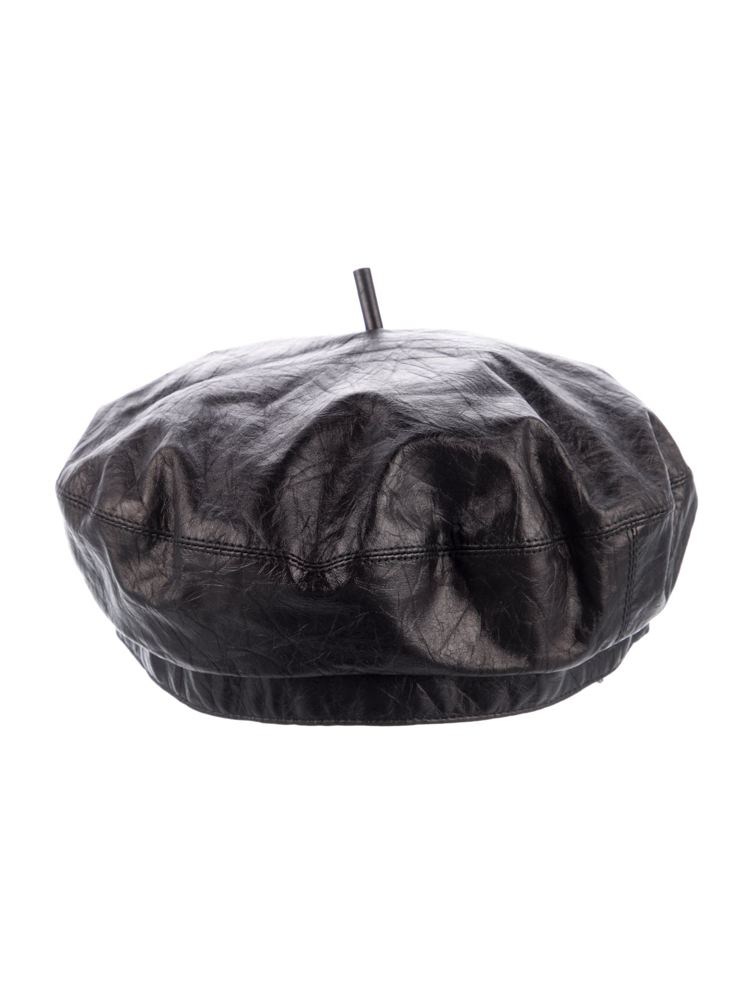 Christian Dior Leather Beret Hat - Black Hats, Accessories