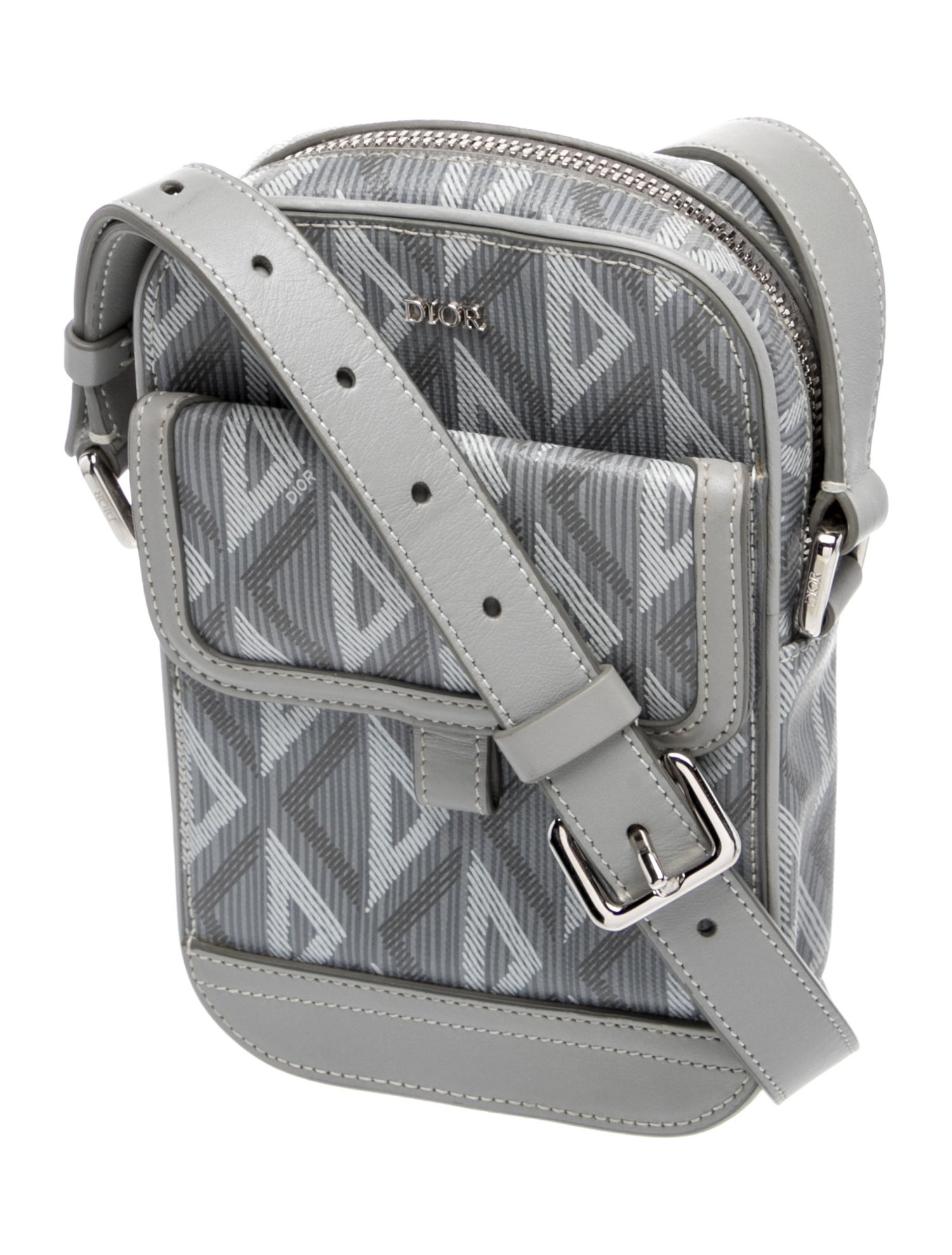 DIOR MEN Signature CD Diamond Hit The Road - Grey Messenger Bags
