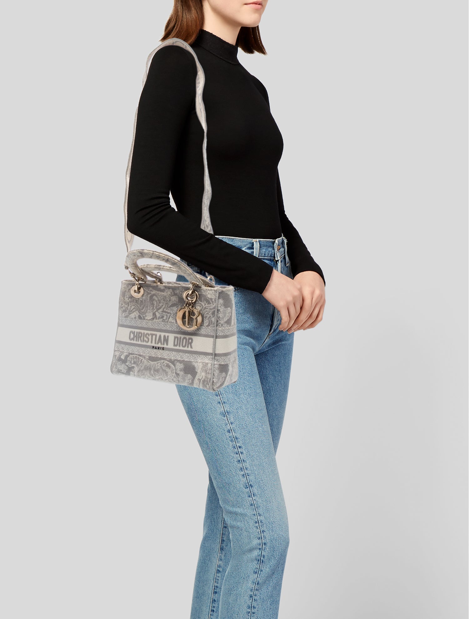 Christian Dior Signature D-Lite - Grey Handle Bags, Handbags
