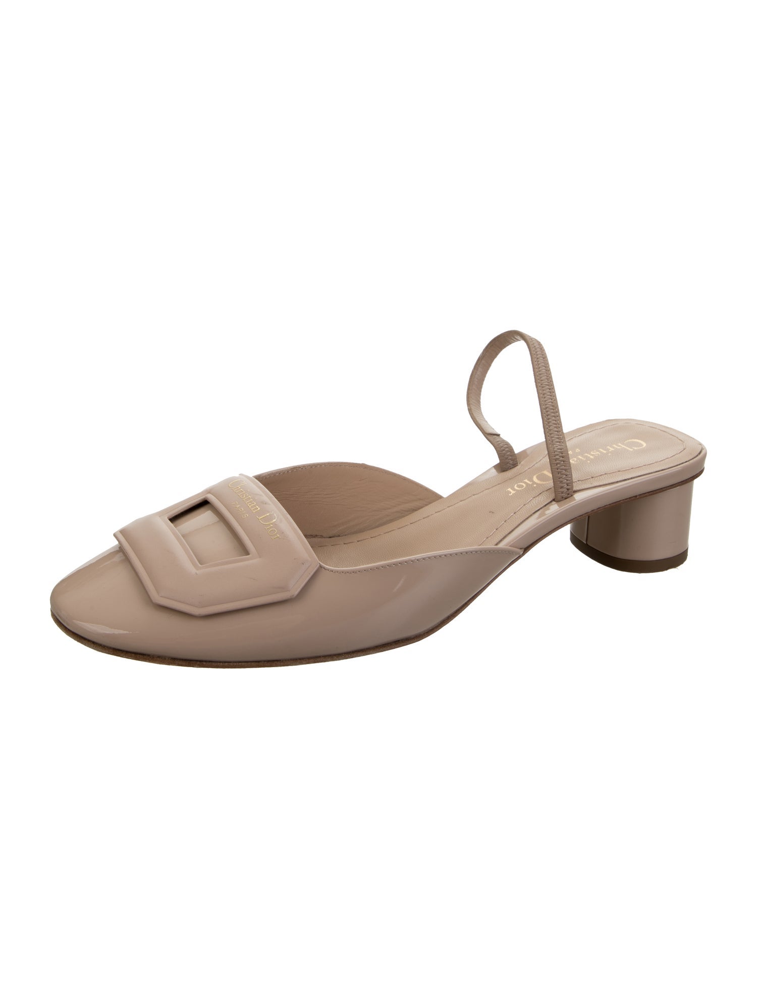 Christian Dior Patent Leather Mules - Neutrals Pumps, Shoes