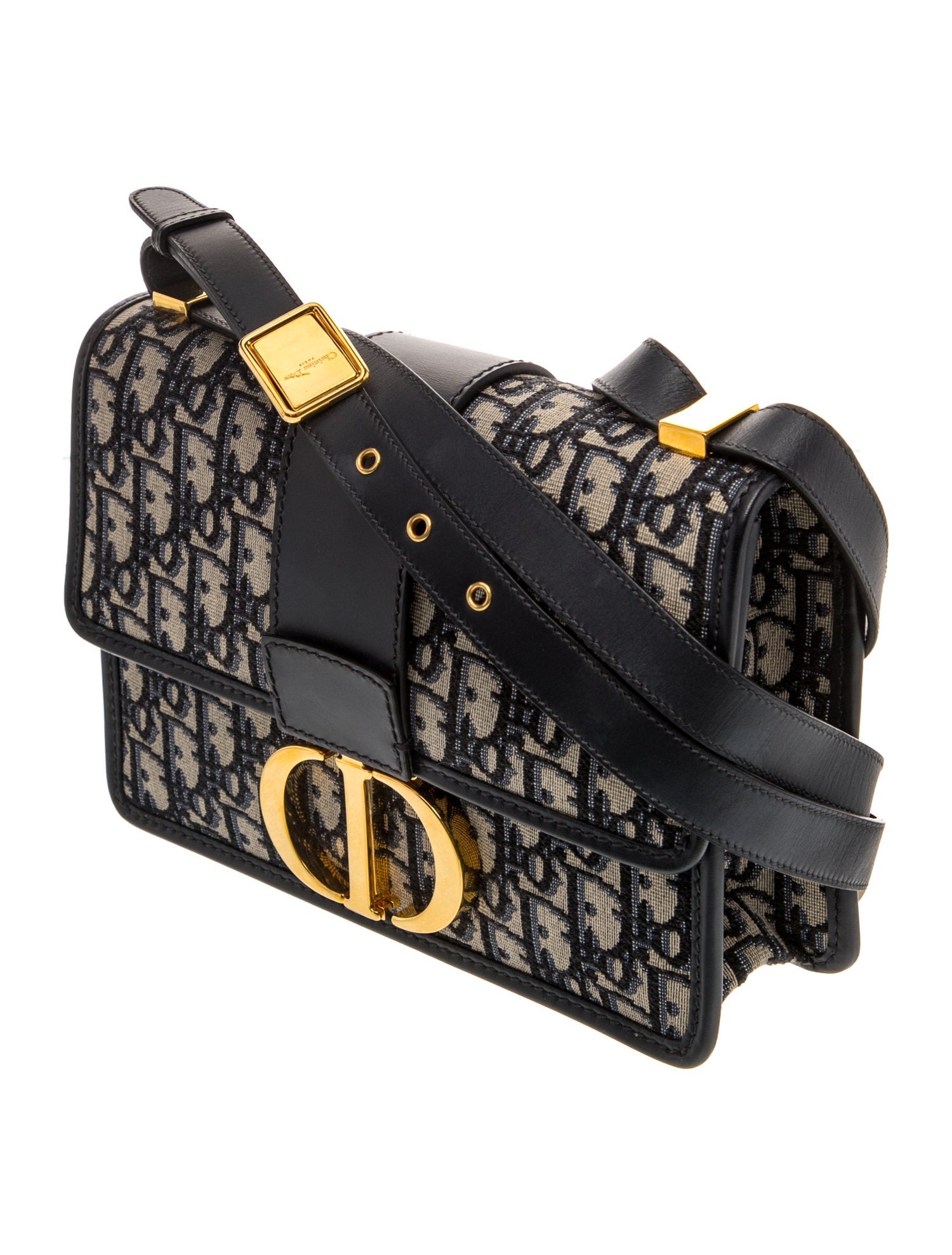 Christian Dior Oblique Jacquard 30 Montaigne - Blue Shoulder Bags
