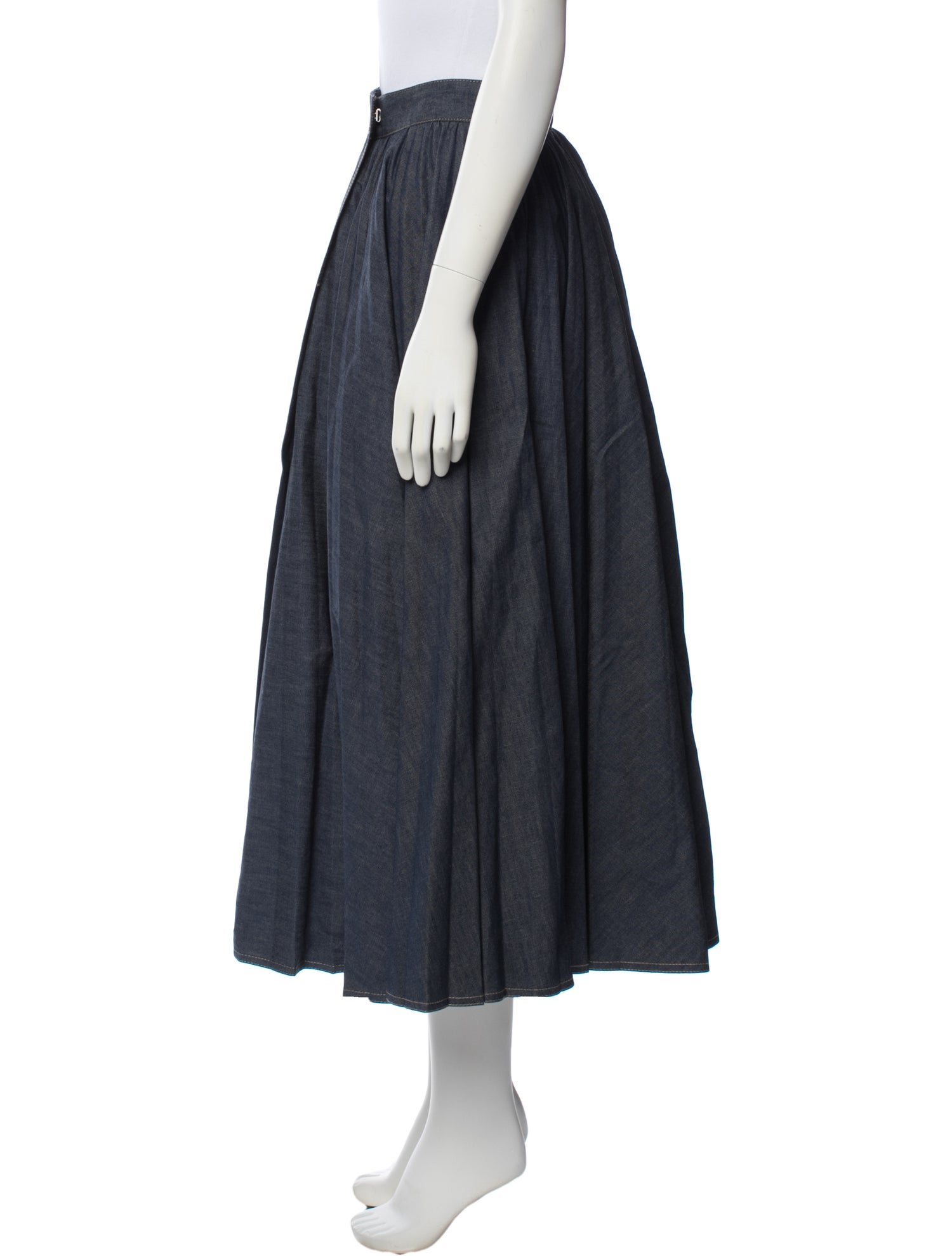 Christian Dior Pleated Accents Midi Length Skirt