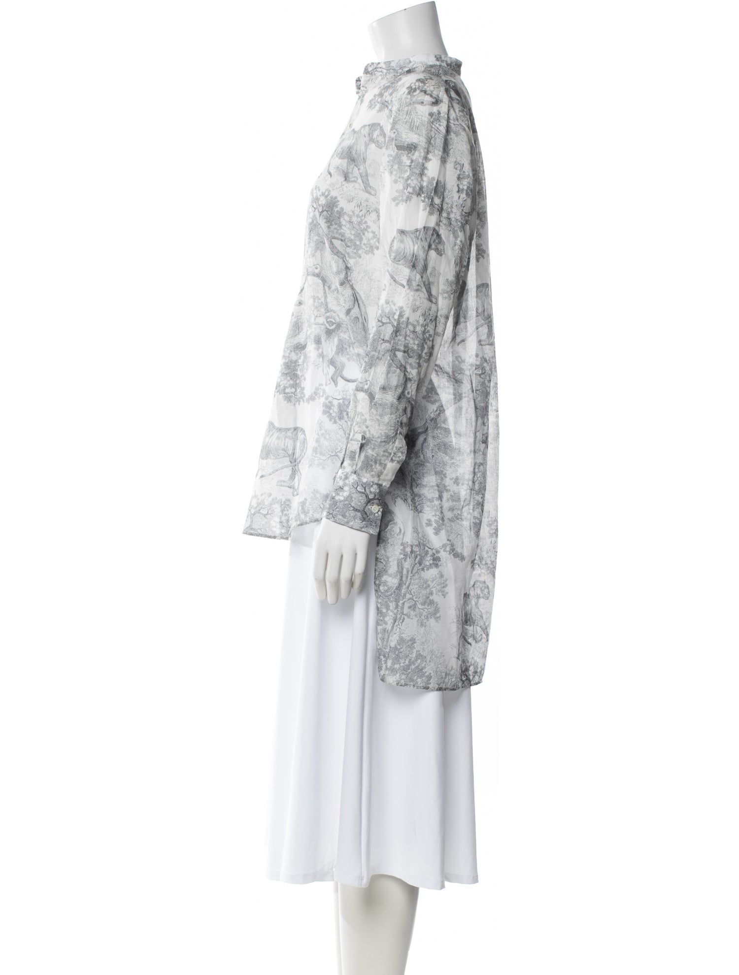 Christian Dior 2019 Printed Button-Up Top