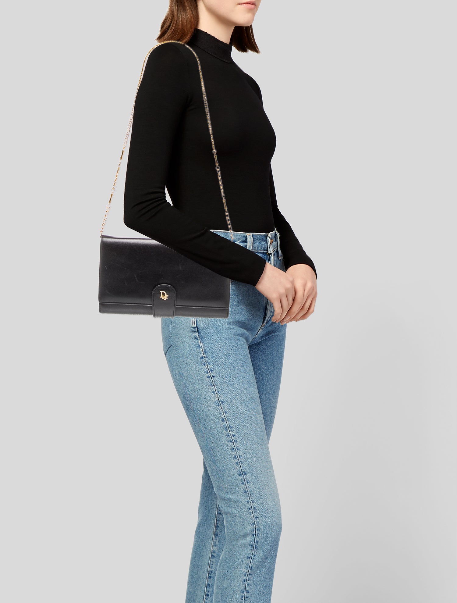 Christian Dior Leather Shoulder Bag Vintage