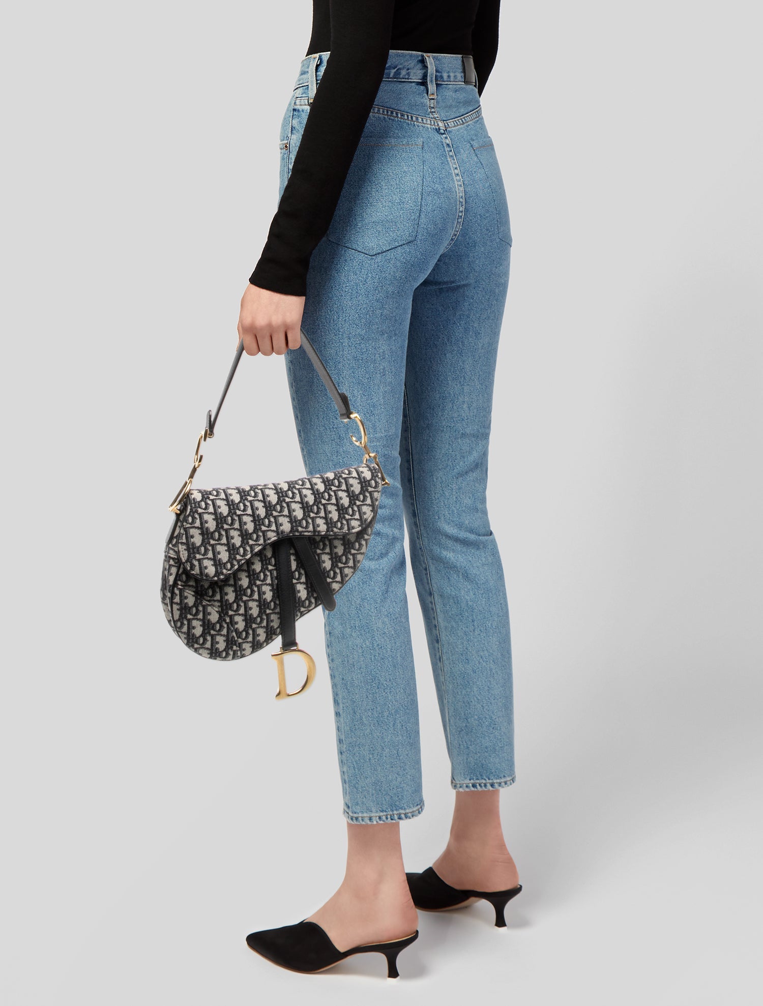 Christian Dior Oblique Jacquard Saddle - Blue Shoulder Bags