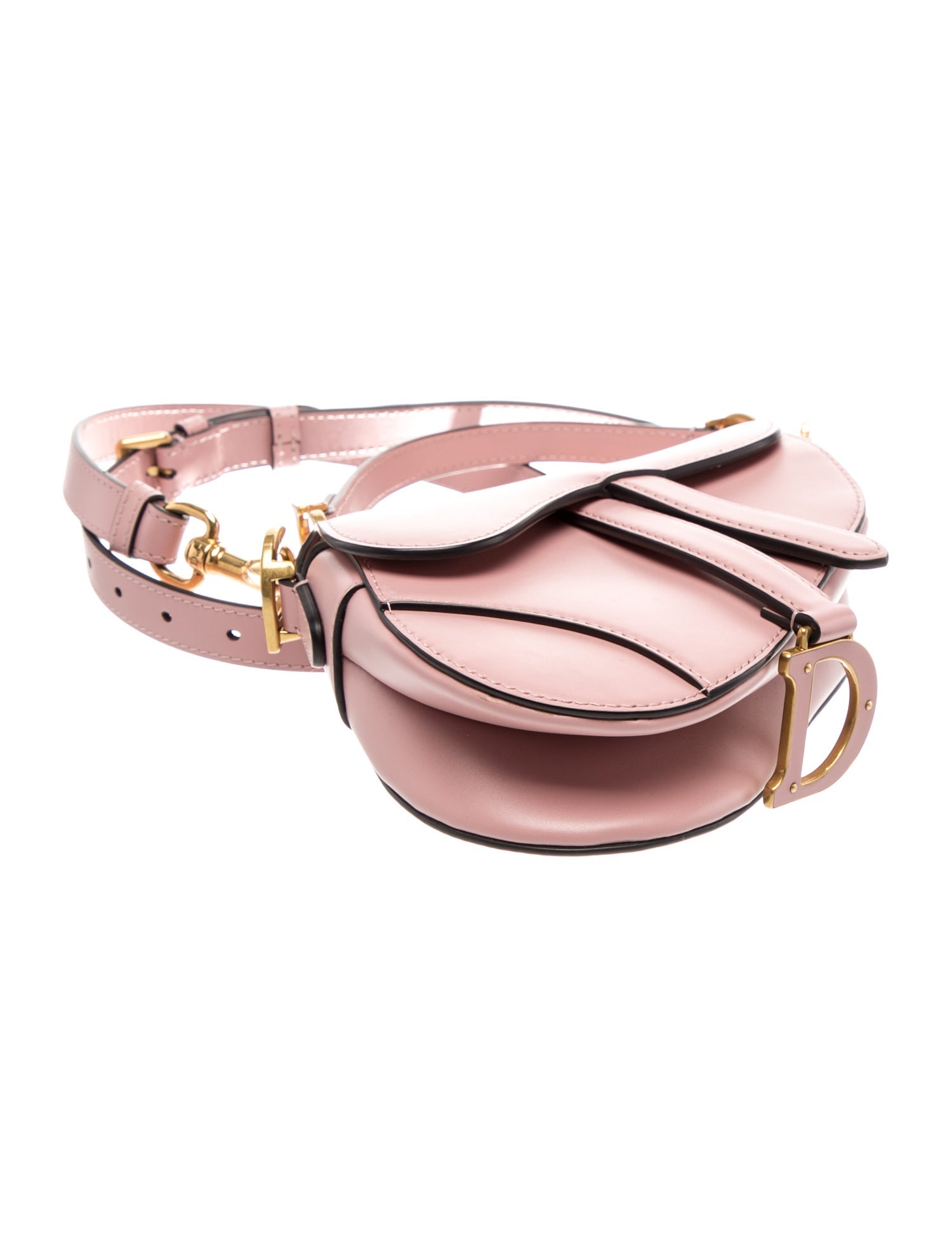 Christian Dior ピンクレザーケース Christian Dior Calfskin Saddle 2023 - Pink Shoulder Bags, Handbags