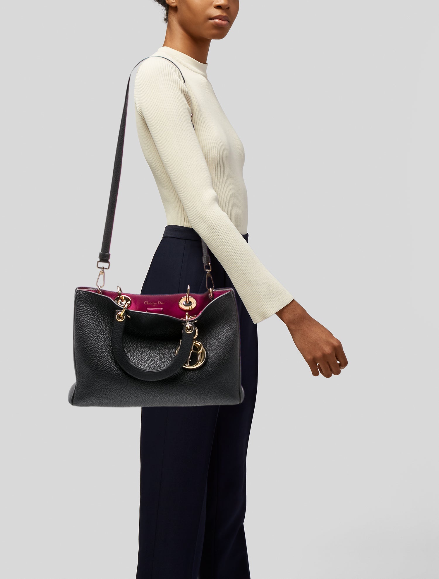 Christian Dior Leather Diorissimo Medium