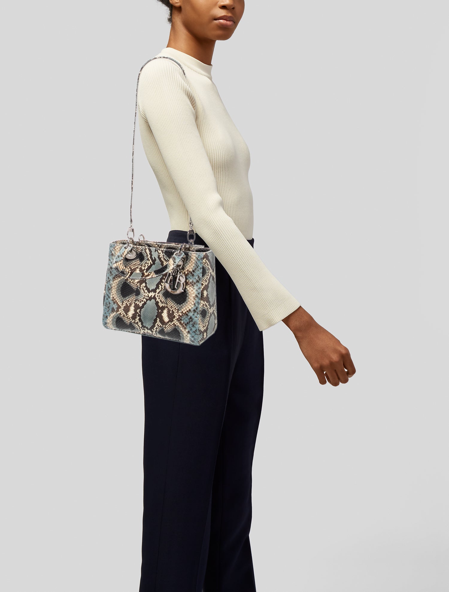 Christian Dior Python Python Lady Dior Medium
