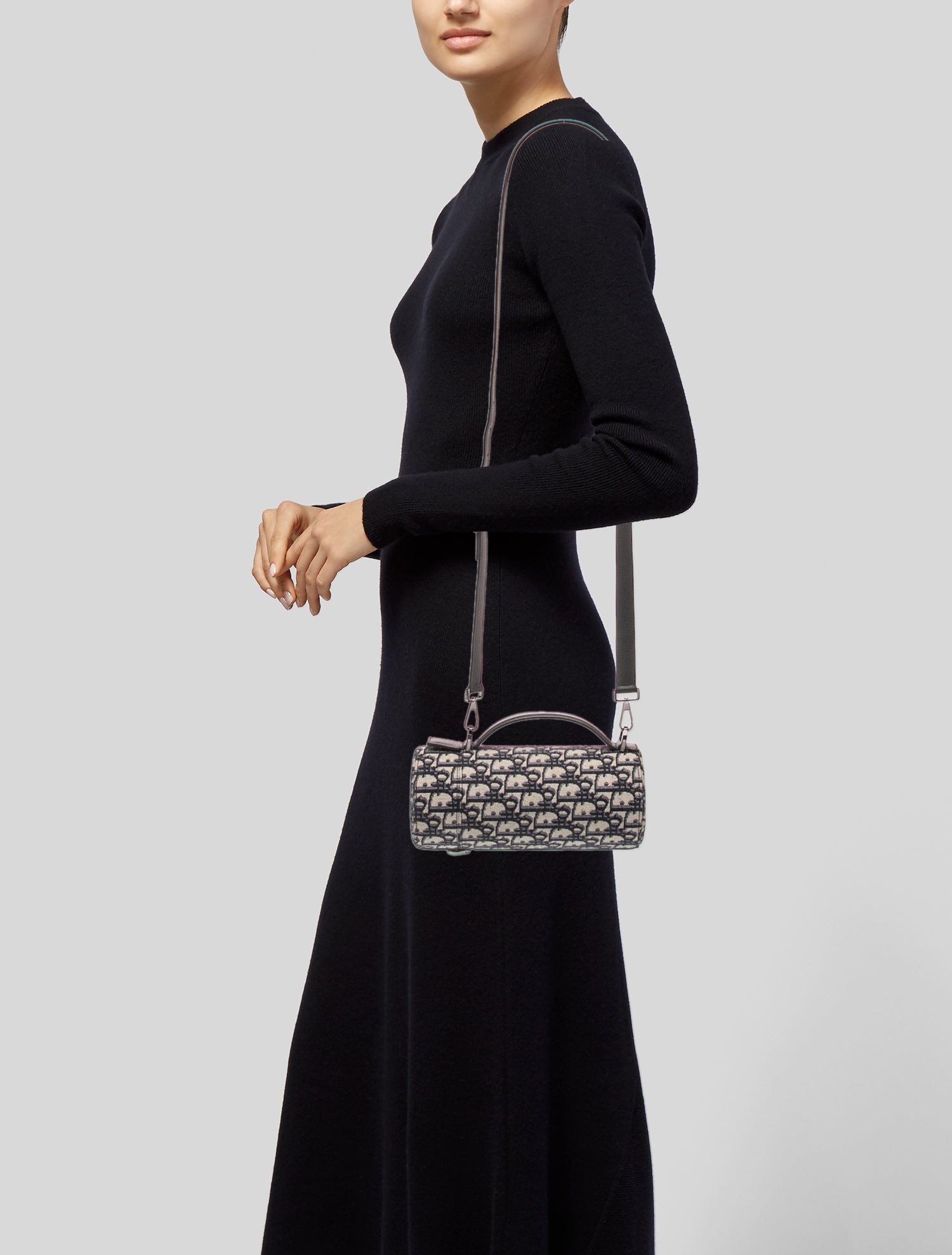 Christian Dior Oblique Jacquard Top Handle Bag