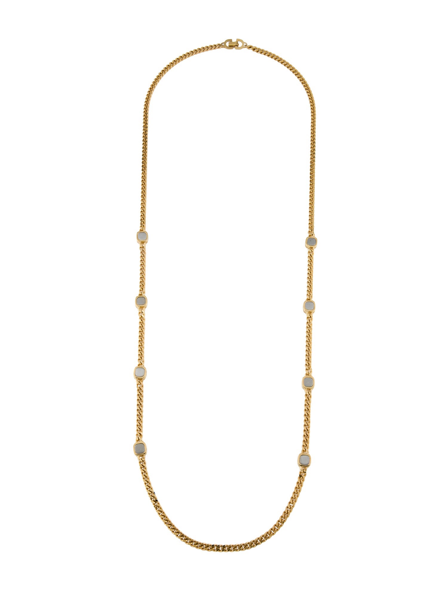 Christian Dior Two-Tone Station Necklace