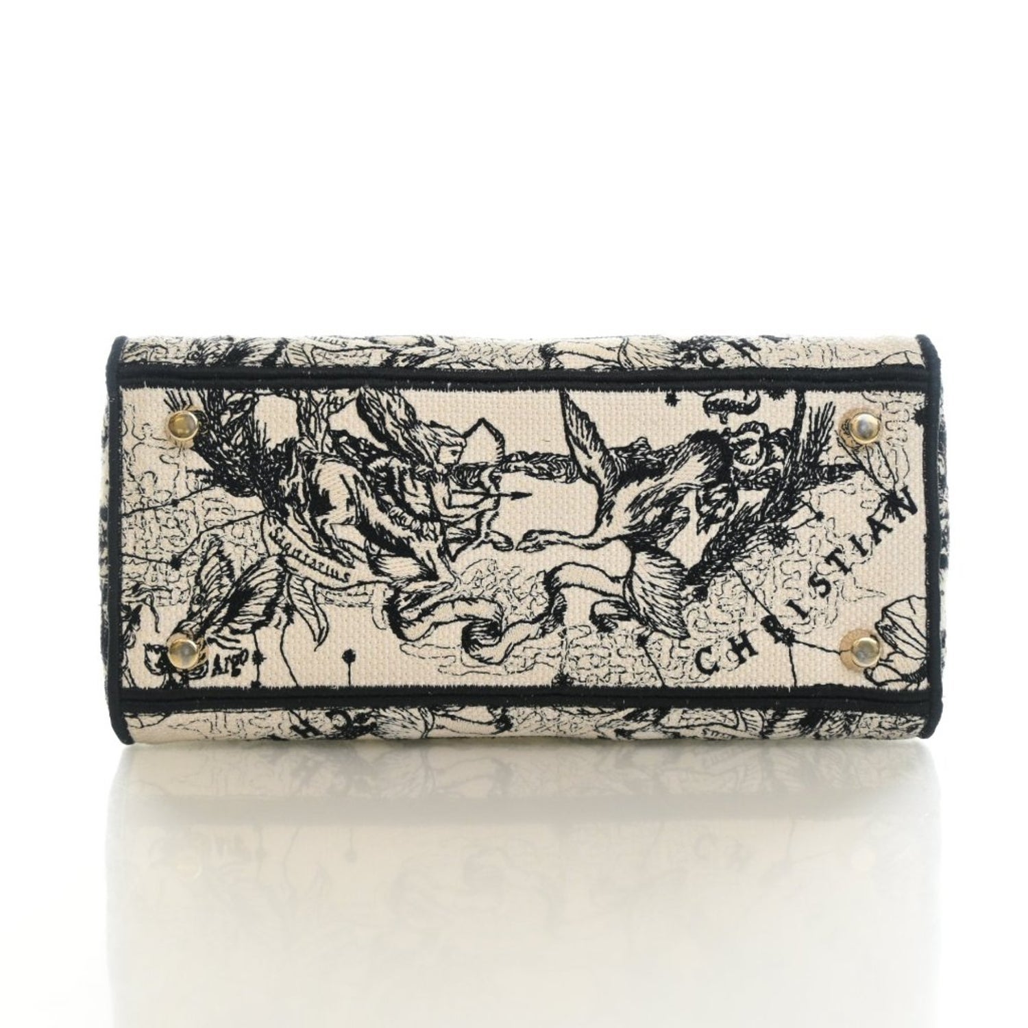 Christian Dior Canvas Zodiac Toile De Jouy Lady D-Lite Medium