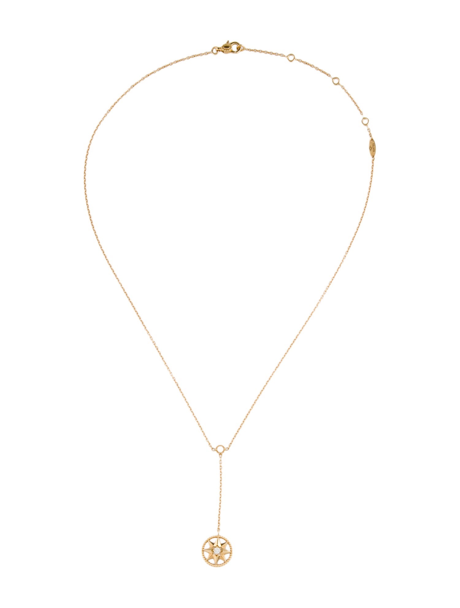 Christian Dior 18K Mother-Of-Pearl & Diamond Rose des Vents Lavalier Necklace