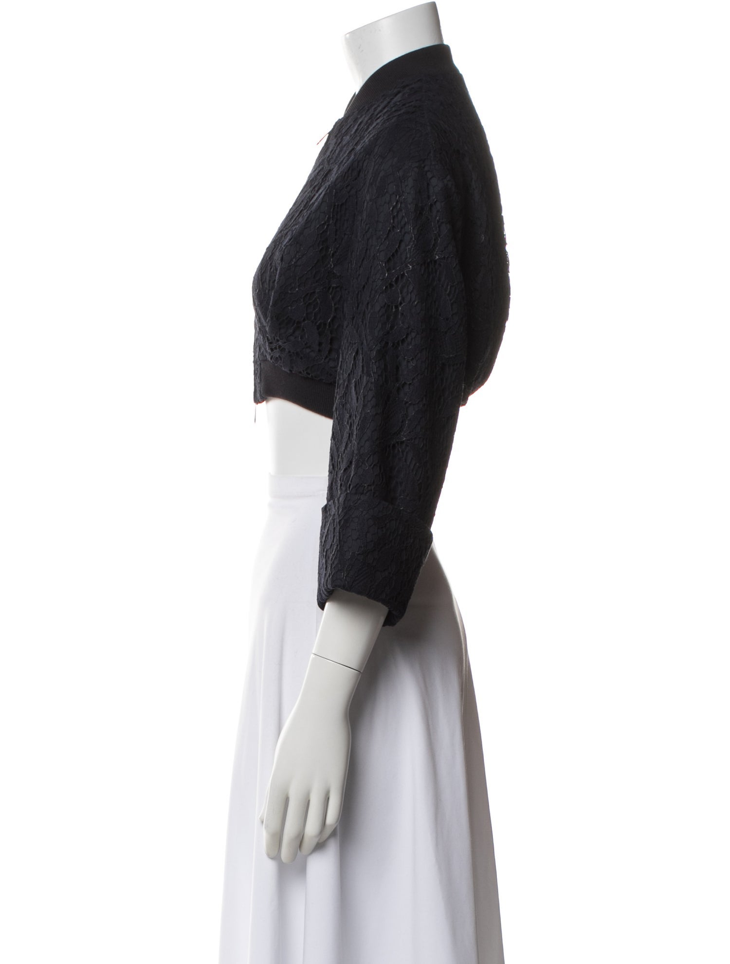 Christian Dior Lace Lace Pattern Bomber Jacket