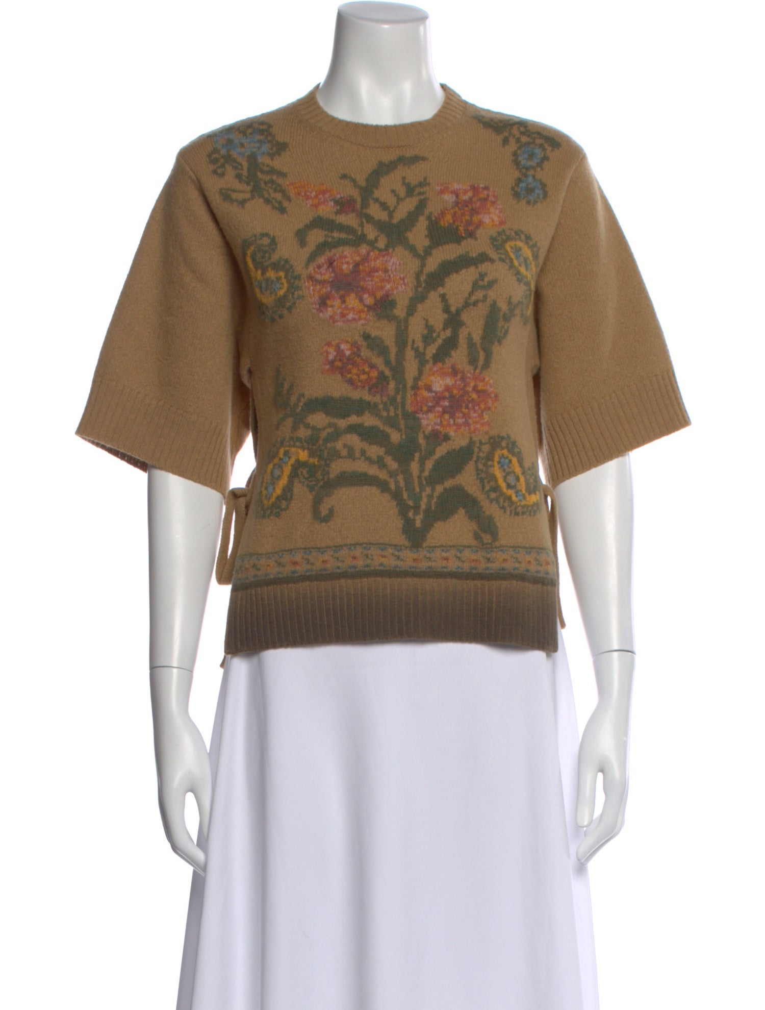 Christian Dior Wool Floral Print Sweater