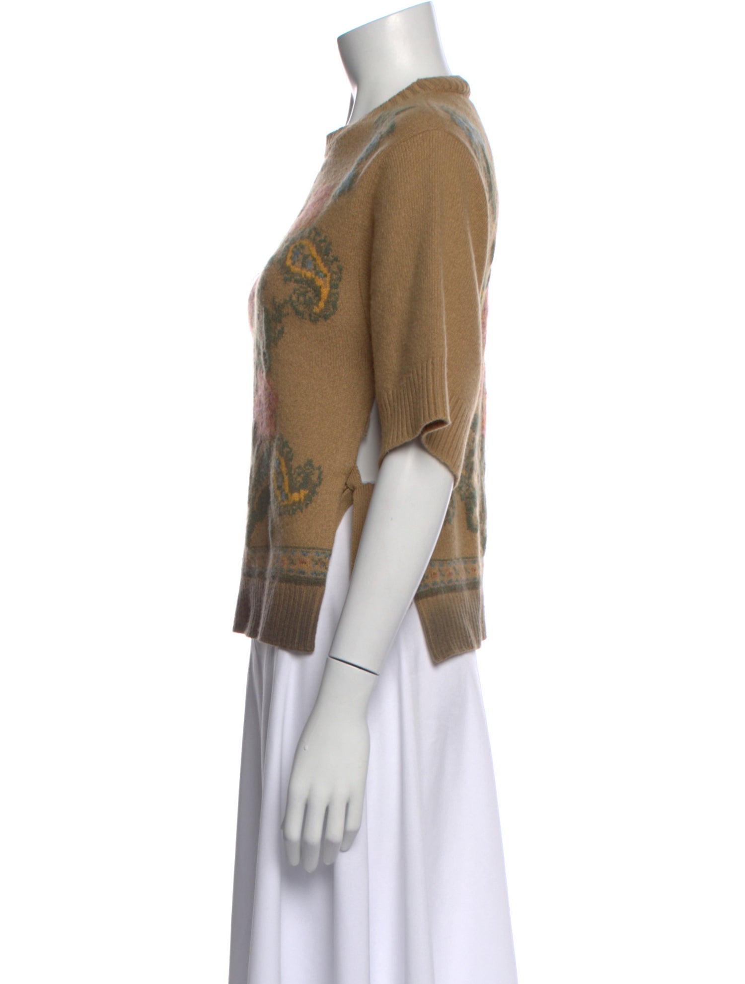 Christian Dior Wool Floral Print Sweater