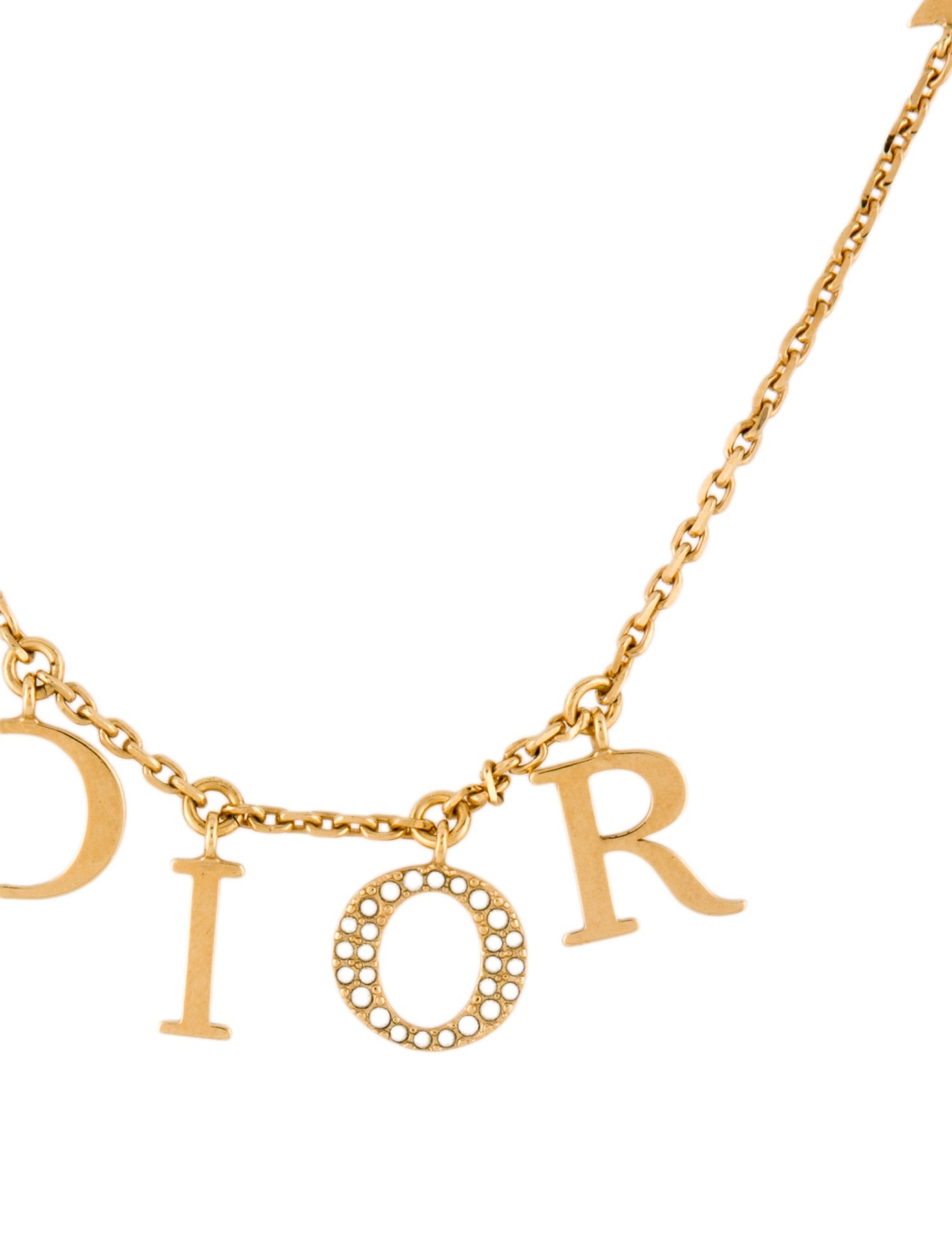Christian Dior Crystal Logo Dio(r)evolution Charm Necklace