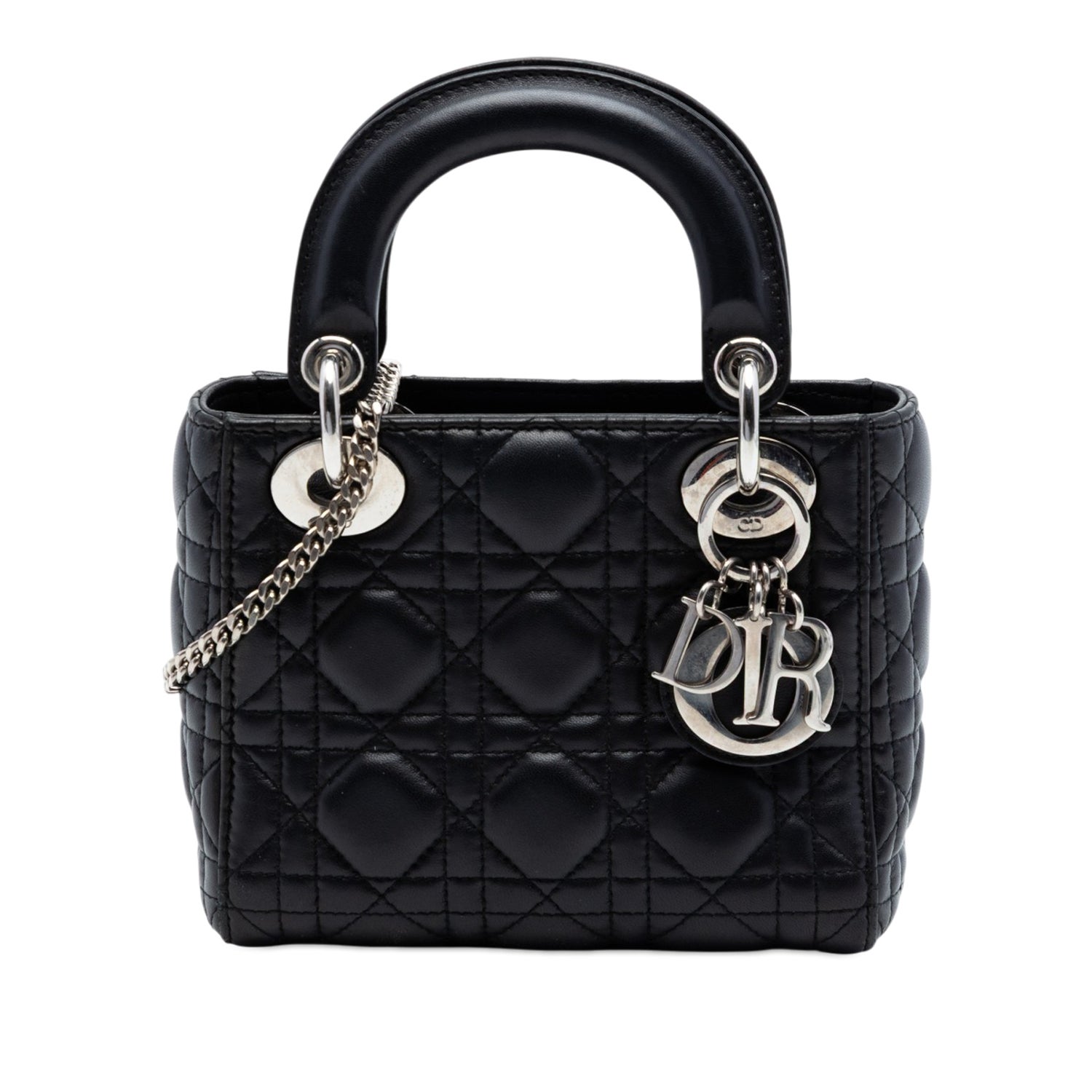 Christian Dior Lambskin Mini Lambskin Cannage Lady Dior