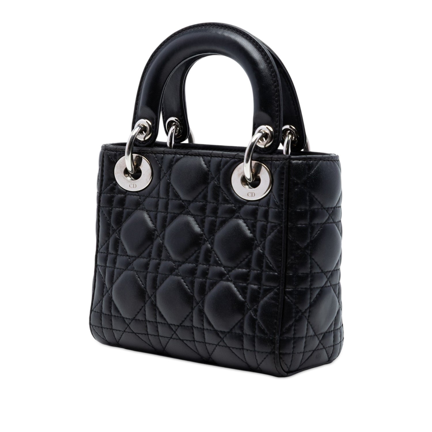 Christian Dior Lambskin Mini Lambskin Cannage Lady Dior