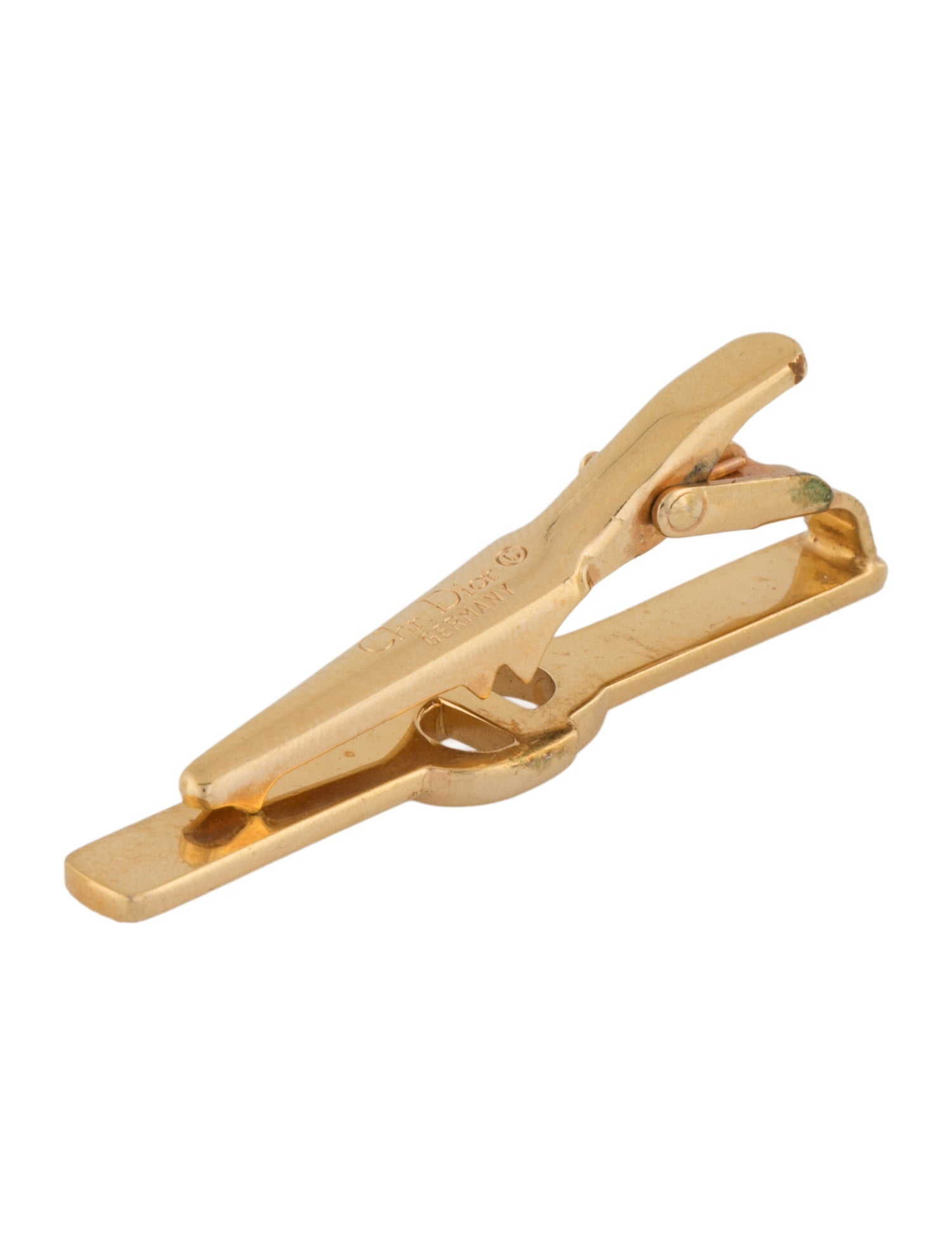 Christian Dior Vintage Enamel CD Tie Clip