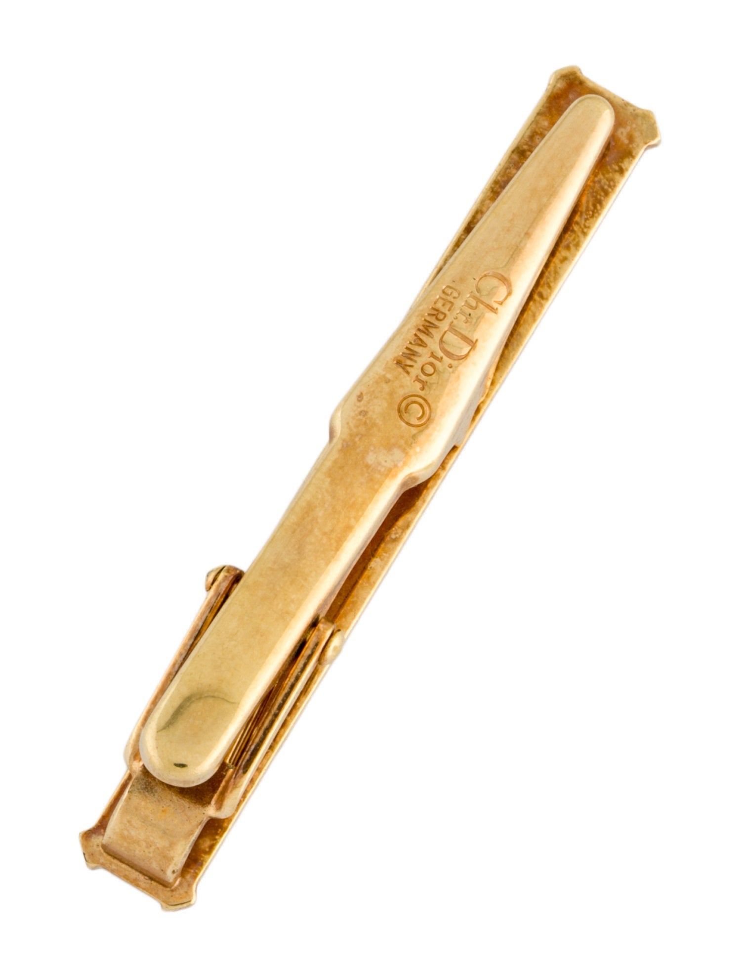 Christian Dior Vintage Enamel CD Tie Clip
