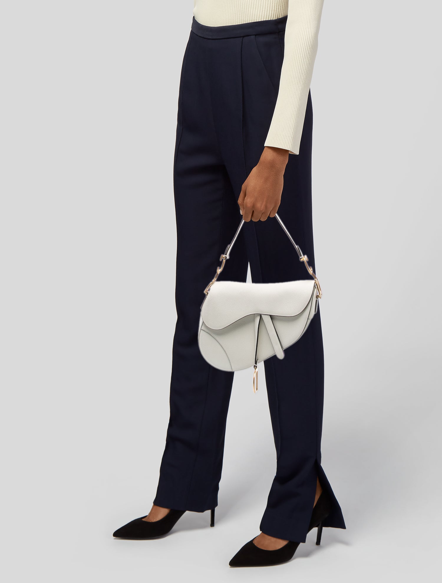 Christian Dior Kaléidiorscopic Mini Saddle Bag w/ Tags - Neutrals