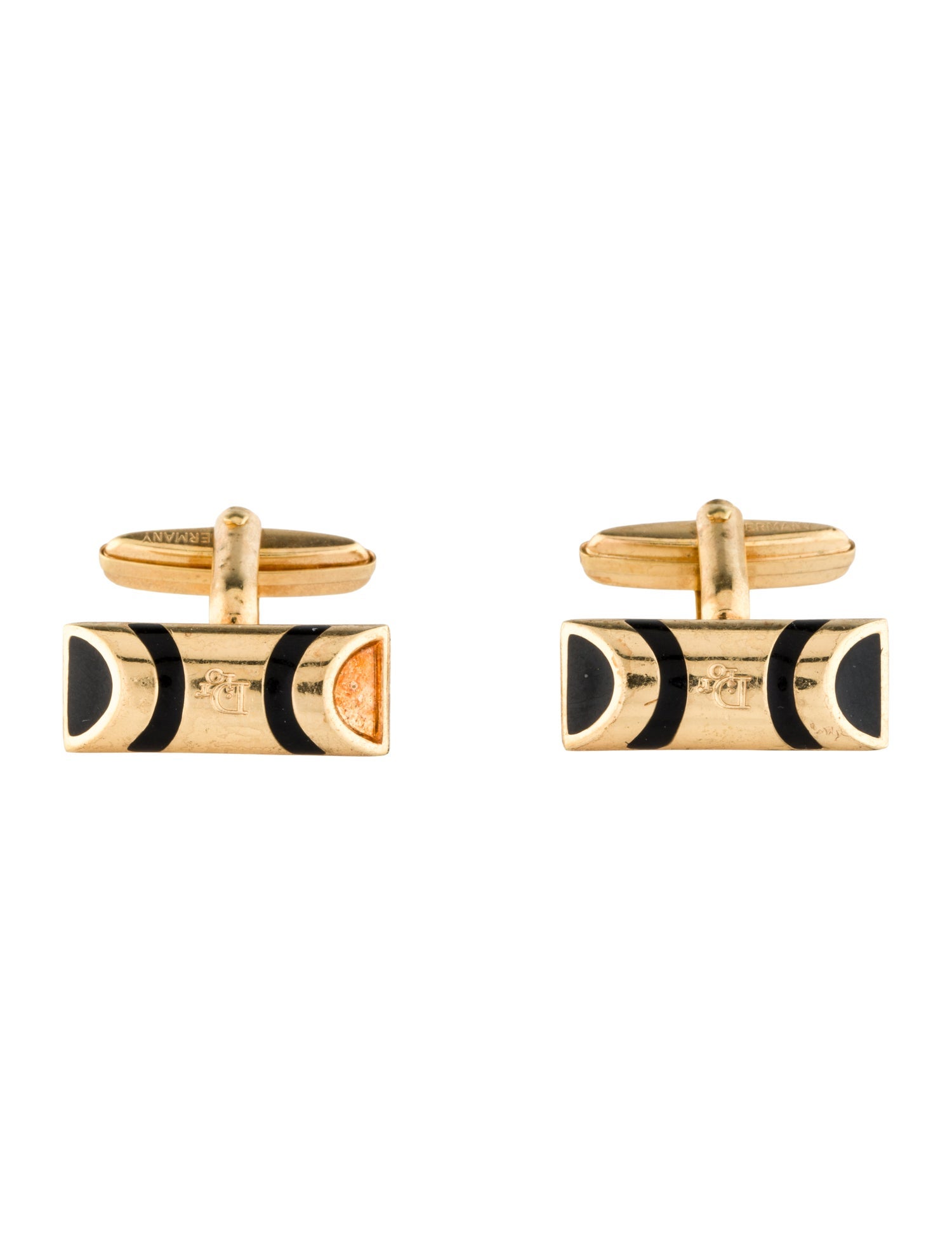 Christian Dior Vintage Enamel Logo Cofflinks