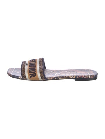 Pre-owned Dior Printed Slides In Multi