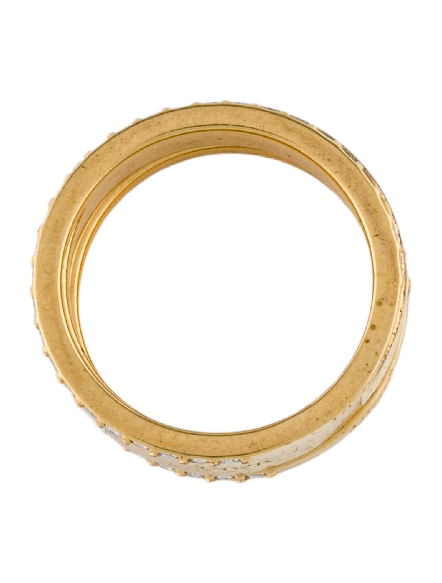 クリスチャンディオール Christian Dior Crystal & Enamel Code Ring Set - White Band, Rings