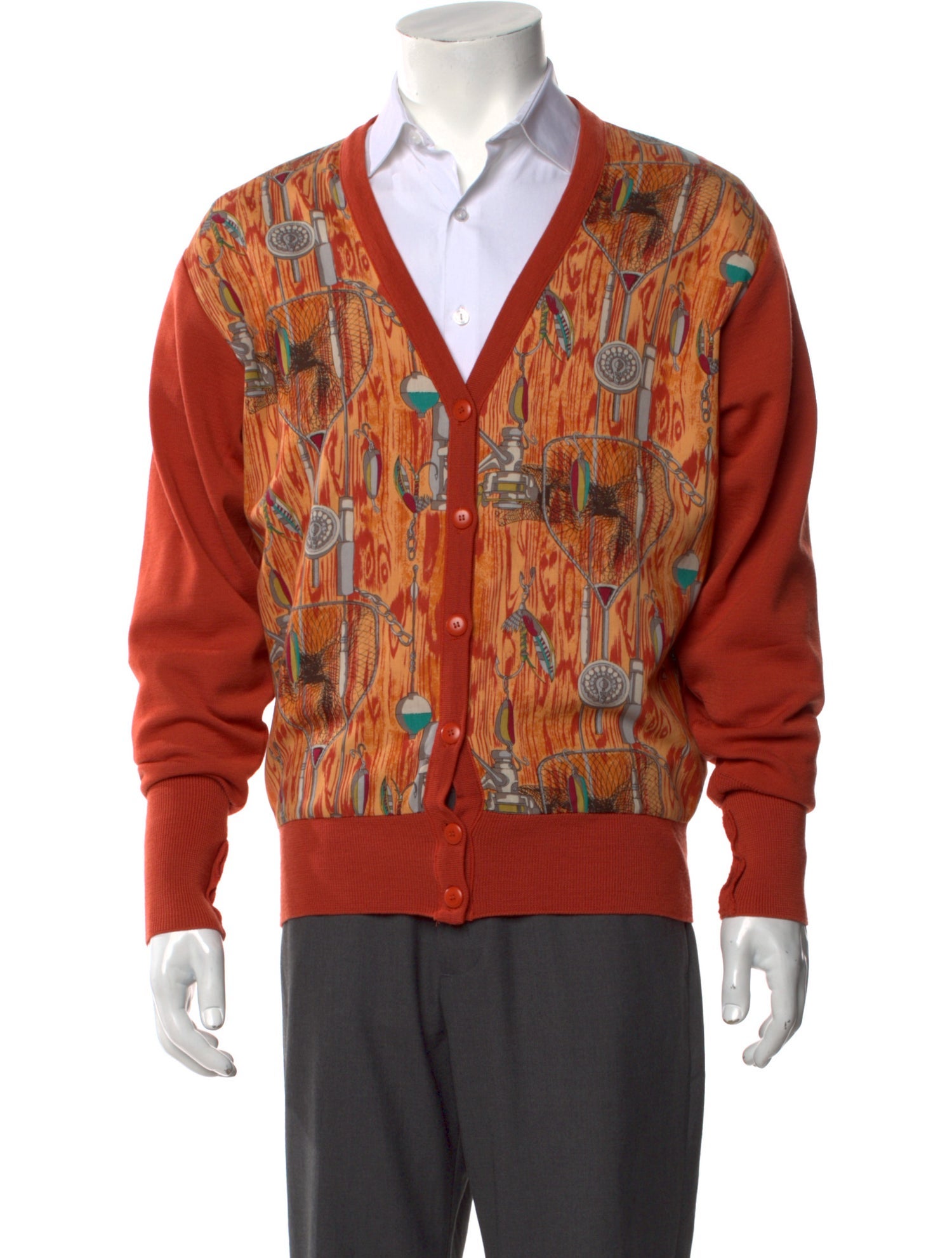 Christian Dior Vintage Graphic Print Cardigan