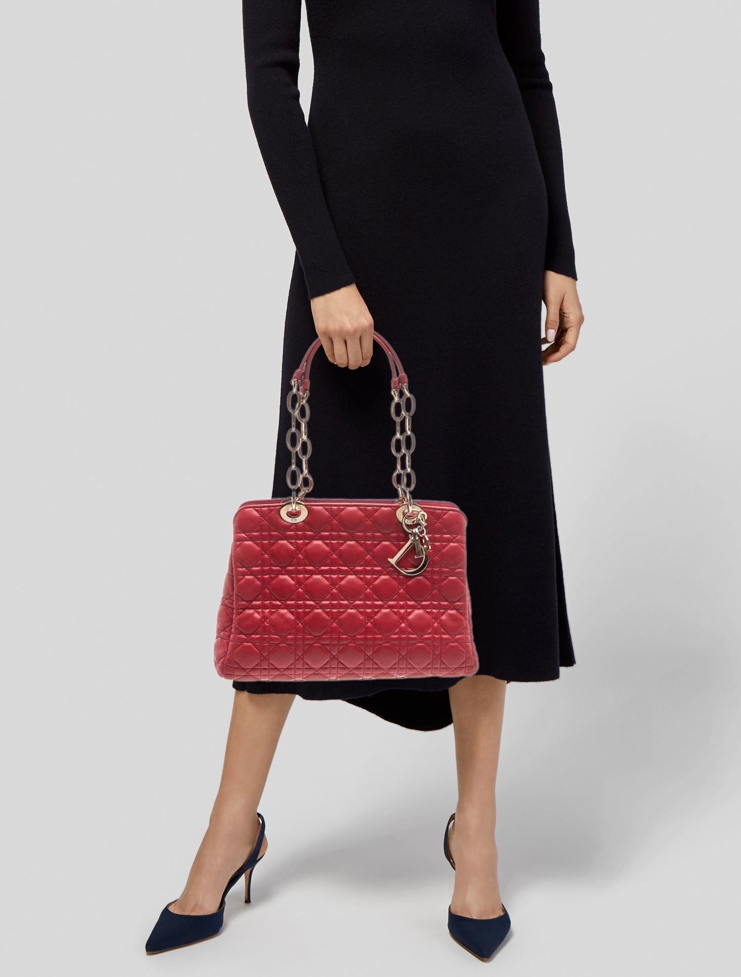 Christian Dior 2021 Mini Crocodile Lady Dior Bag - Green Handle