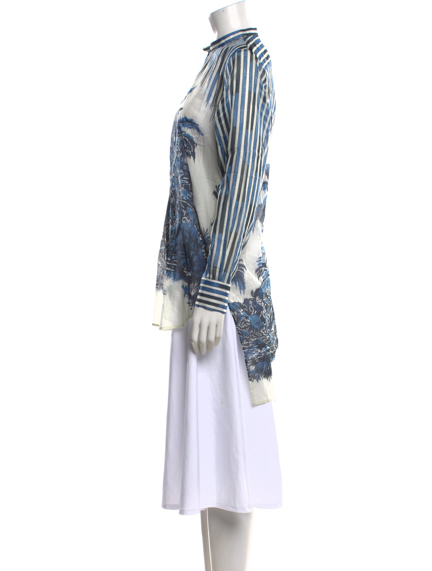 Christian Dior 2021 Printed Button-Up Top