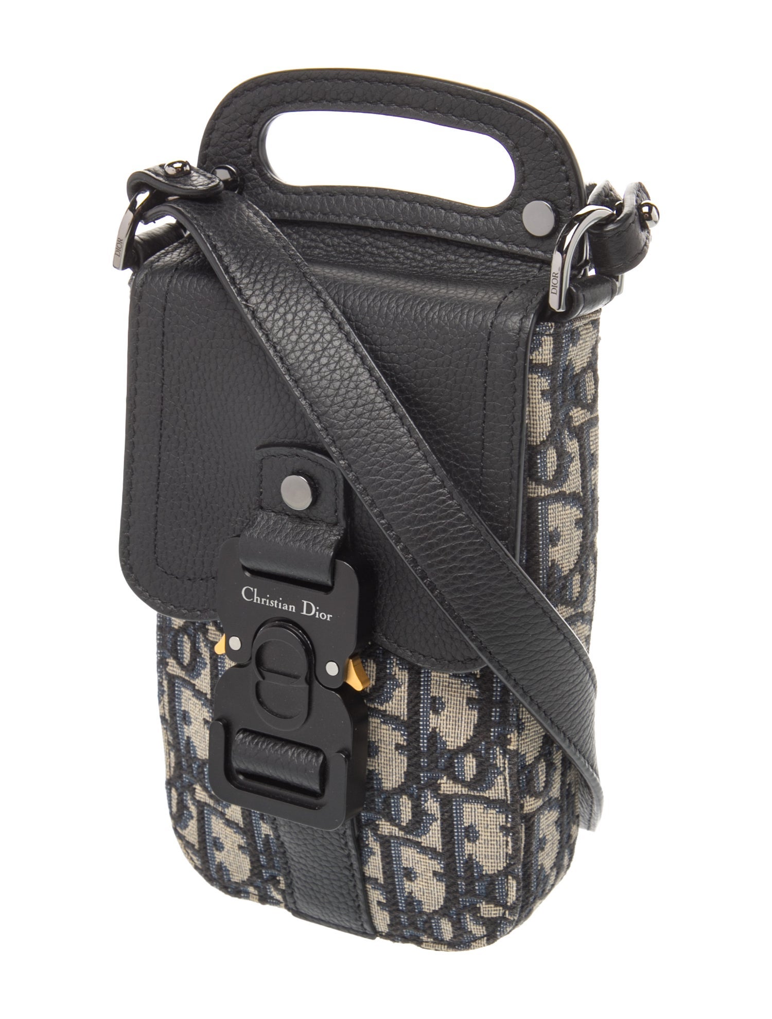 DIOR MEN Oblique Jacquard Oblique Saddle Vertical Pouch